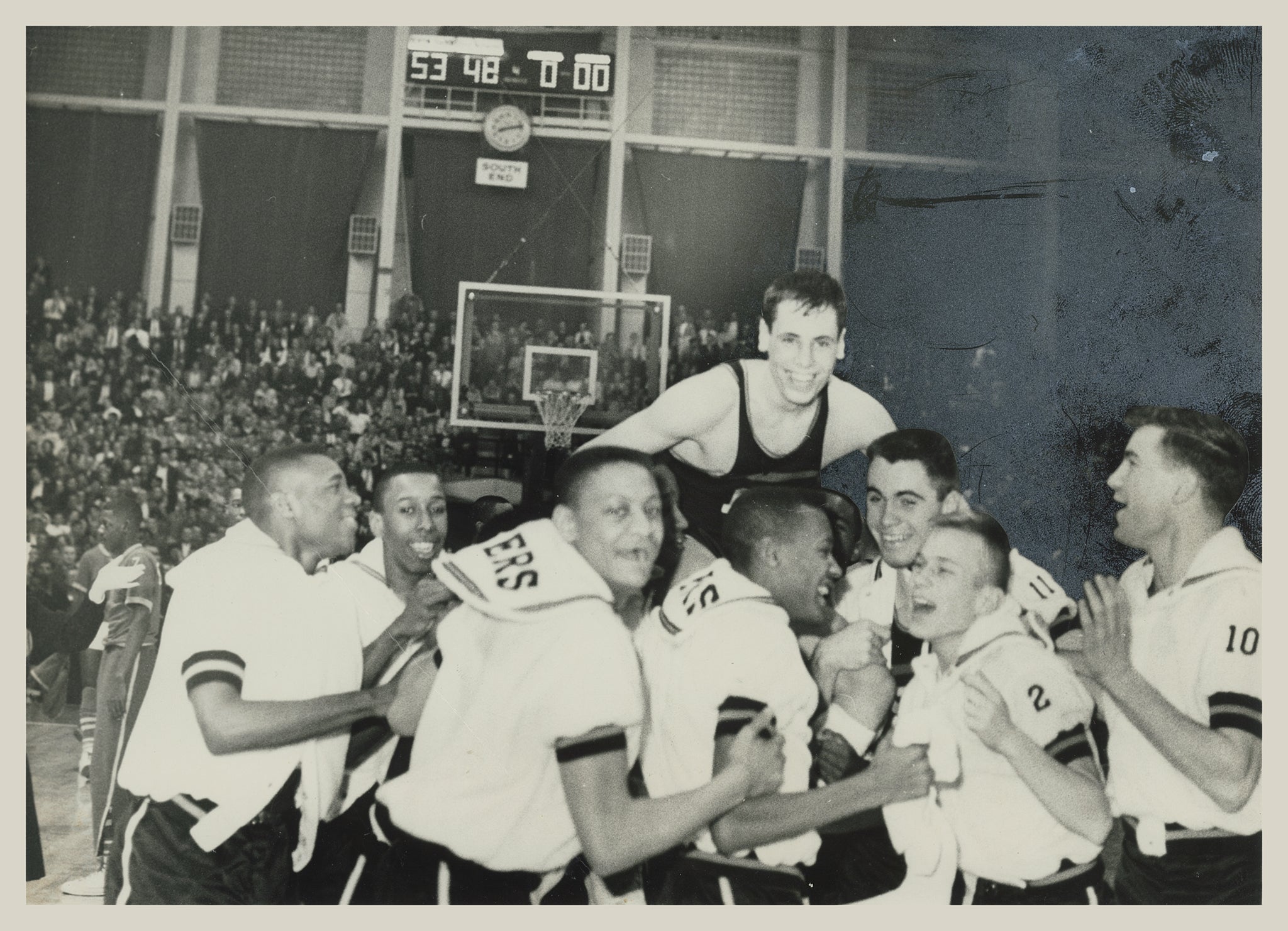 image of Al Andrews and his basketball team celebrating victory