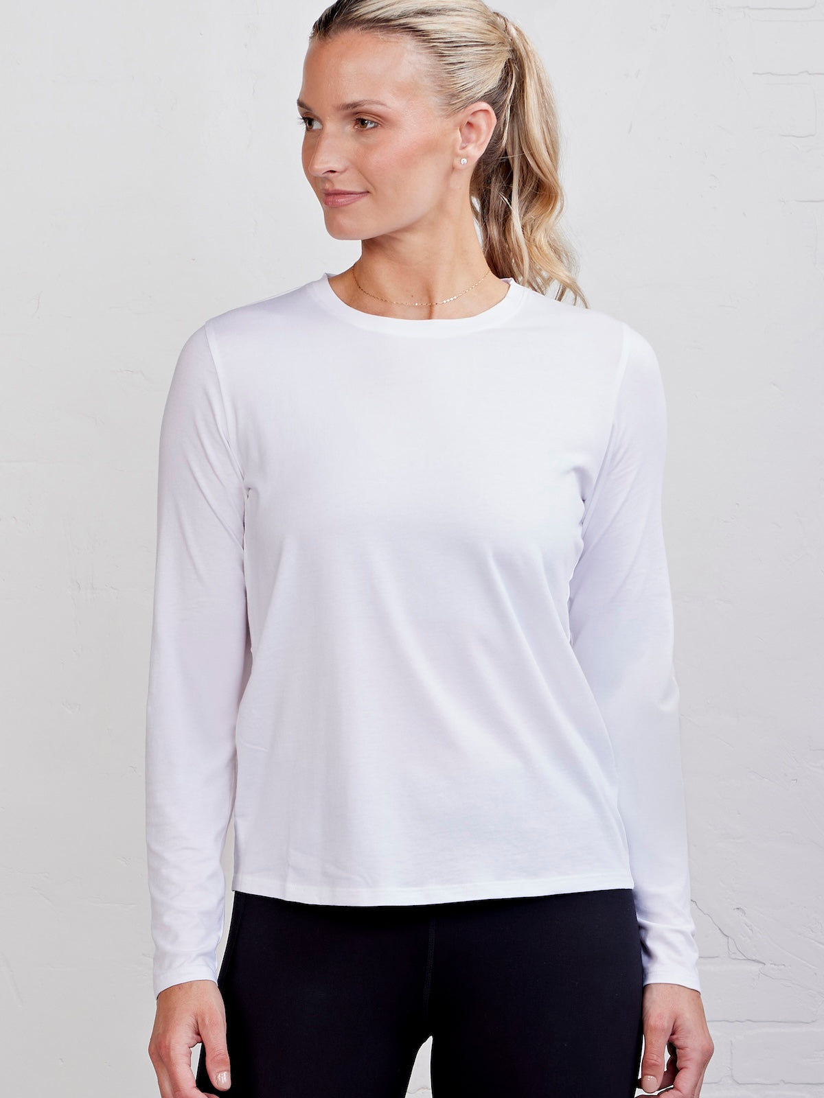 tasc Performance Women's All Day Long-Sleeve T-Shirt White S tasc Performance Women's All Day Long-Sleeve T-Shirt White S