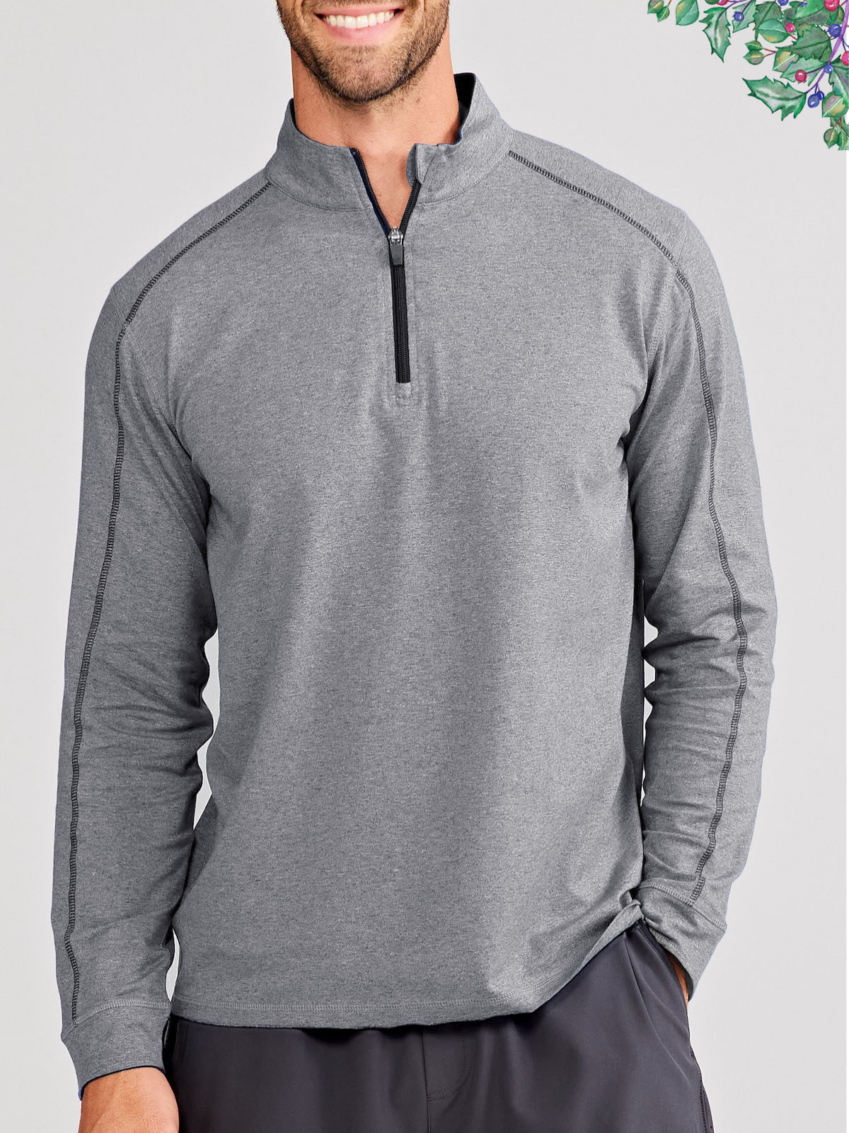 Carrollton Lightweight Quarter Zip - Iron Jaspe – tasc Performance
