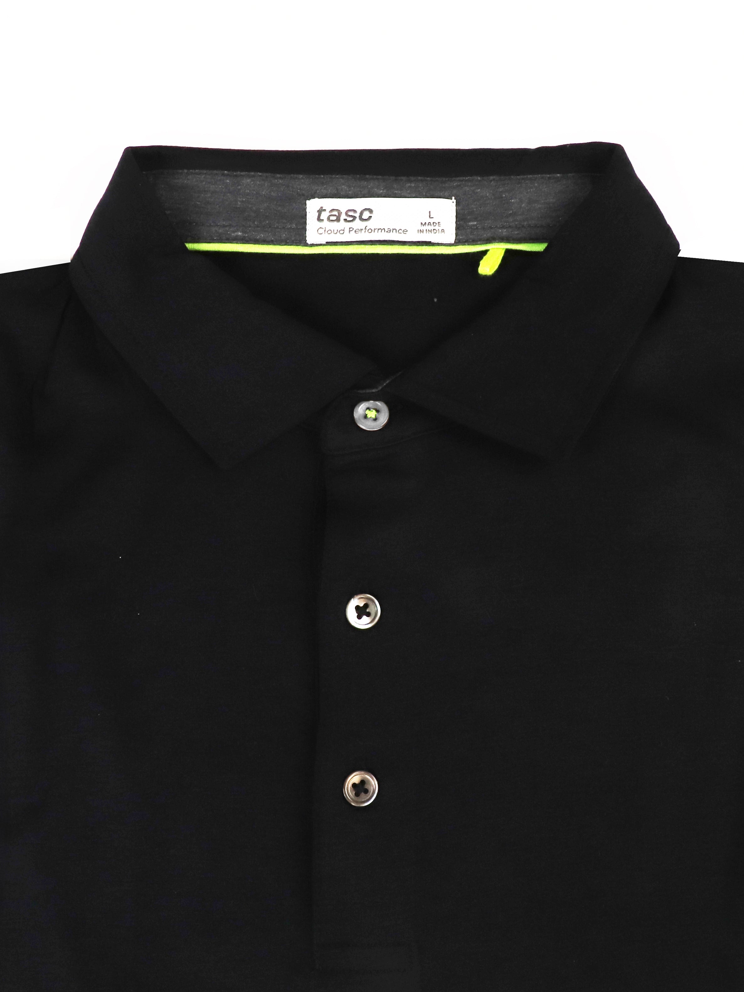 black polo dress shirt tasc Performance MicroAir Element Polo Men's Clothing Black : SM