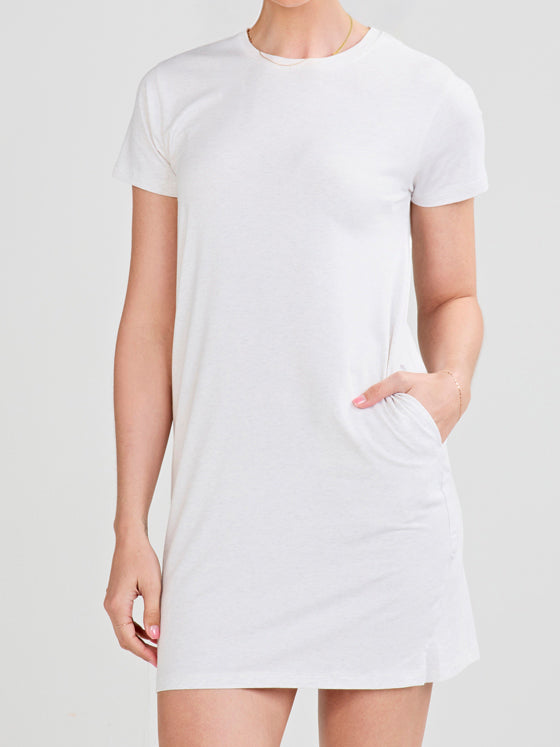 All Day T-Shirt Dress Coconut Heather / L All Day T-Shirt Dress Coconut Heather / L