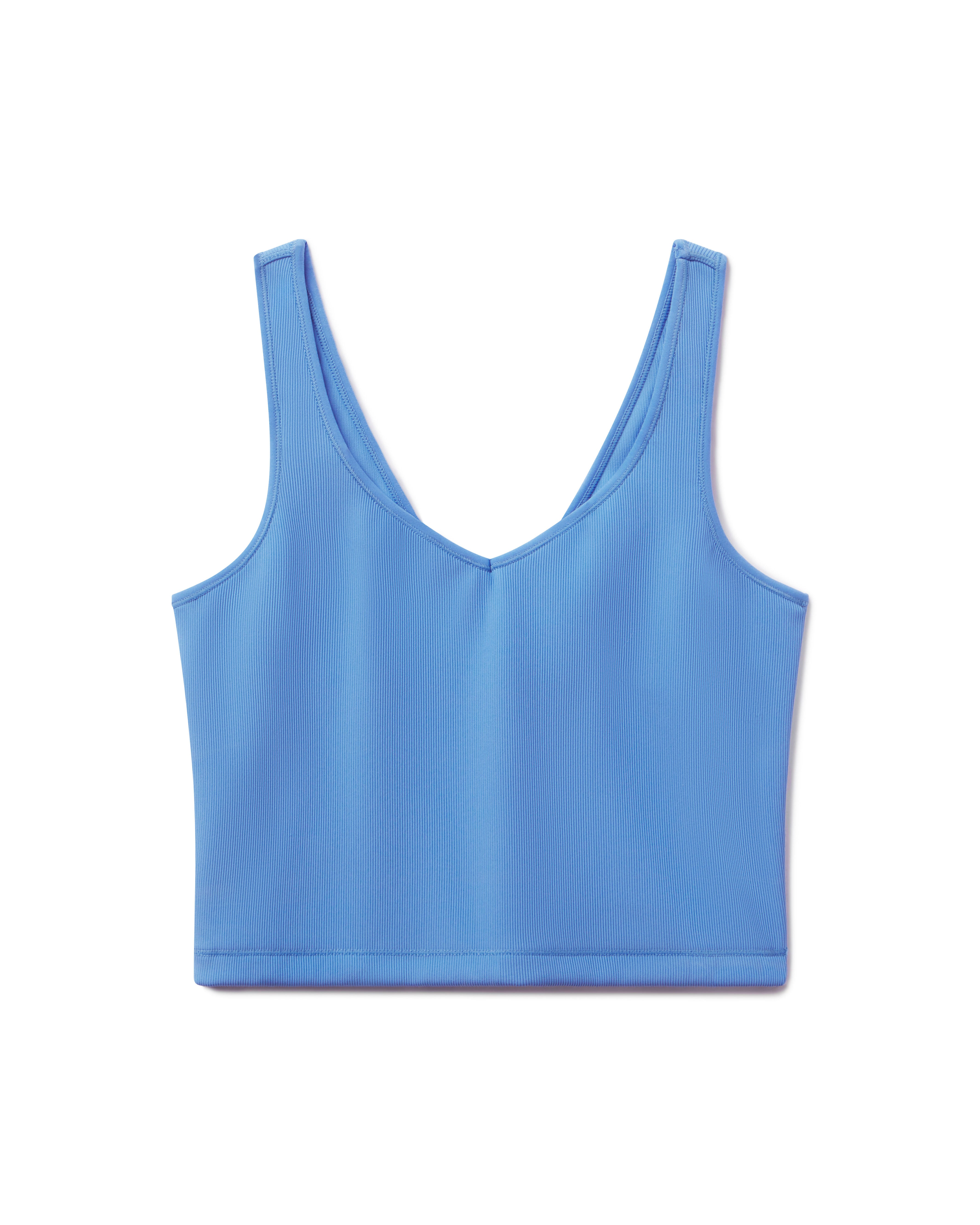Sculptive Rib Crop Tank tasc Performance (BlueTopaz)