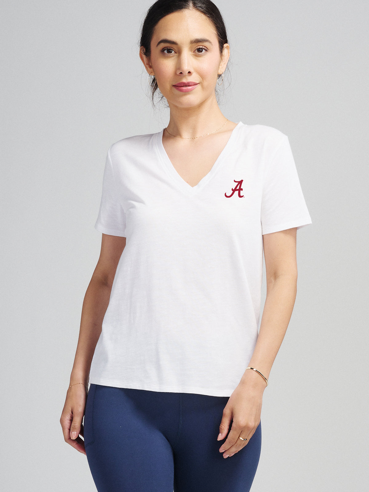 NOLA V-Neck T-Shirt - Alabama - tasc Performance (White)