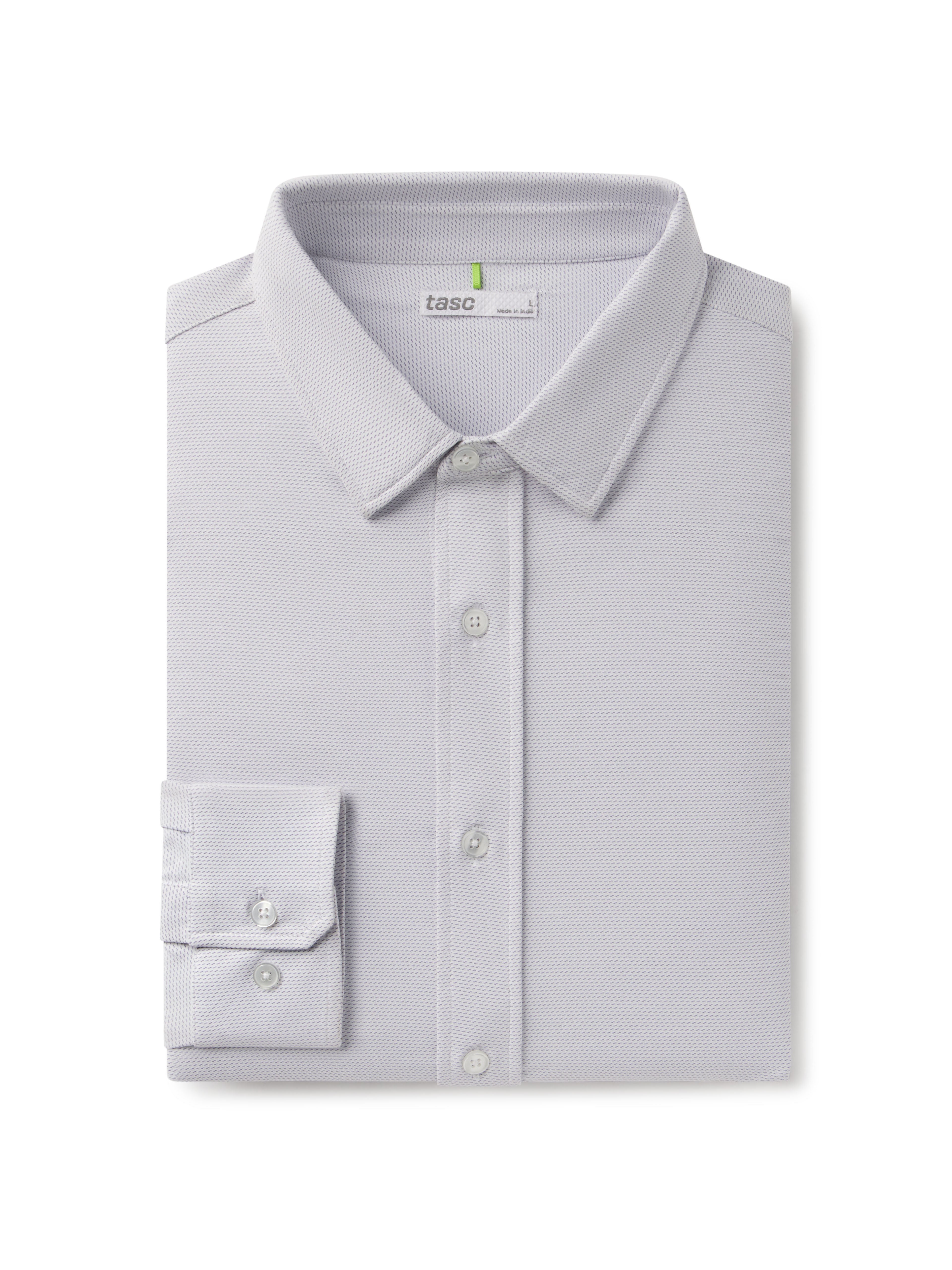 tailored fit dress shirt tasc Men's : - Size XXL in Iris Birdseye
