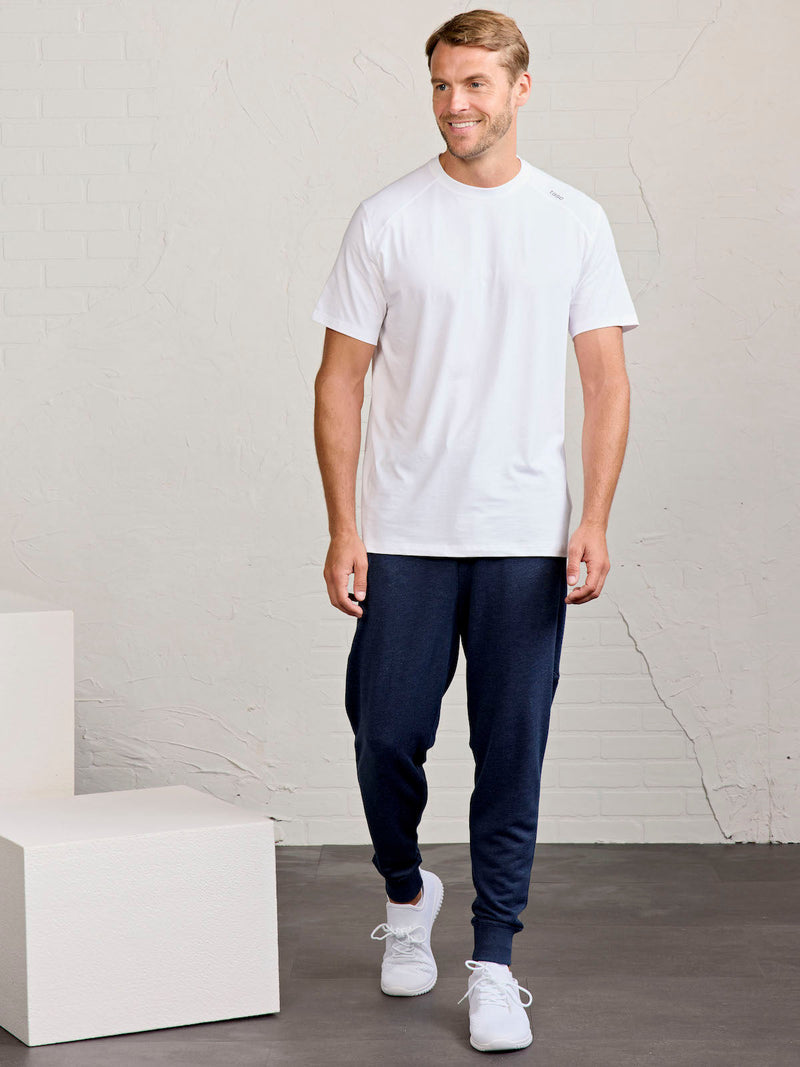 How to Transition Men's Navy Joggers from Day to Night