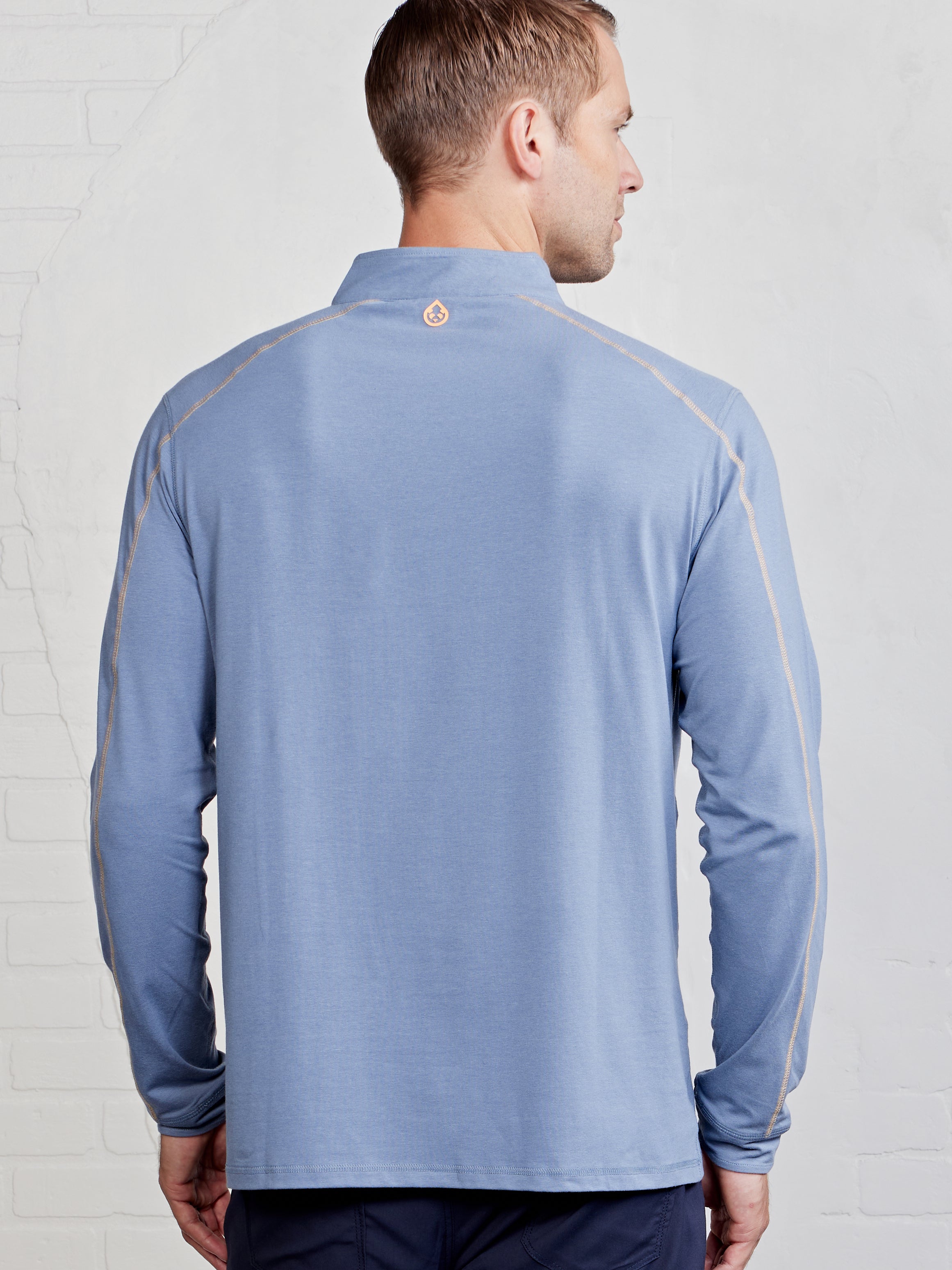 わたt ty pu Carrollton Lightweight Quarter Zip Anchor/Papaya – tasc Performance