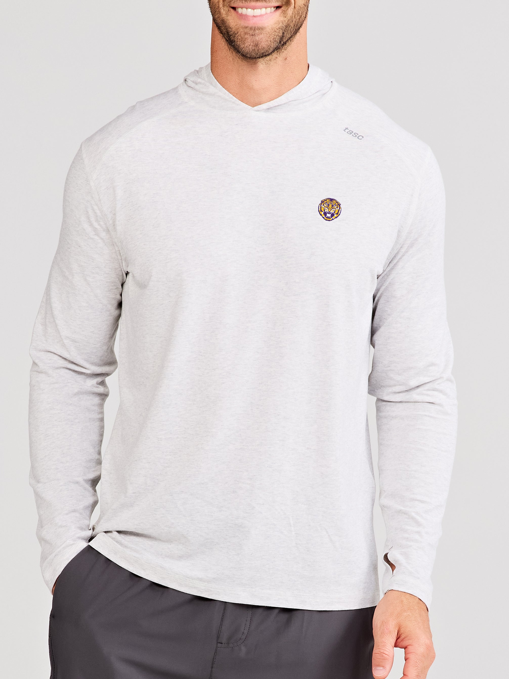 Carrollton Lightweight Hoodie - LSU - tasc Performance (MarbleHeather)