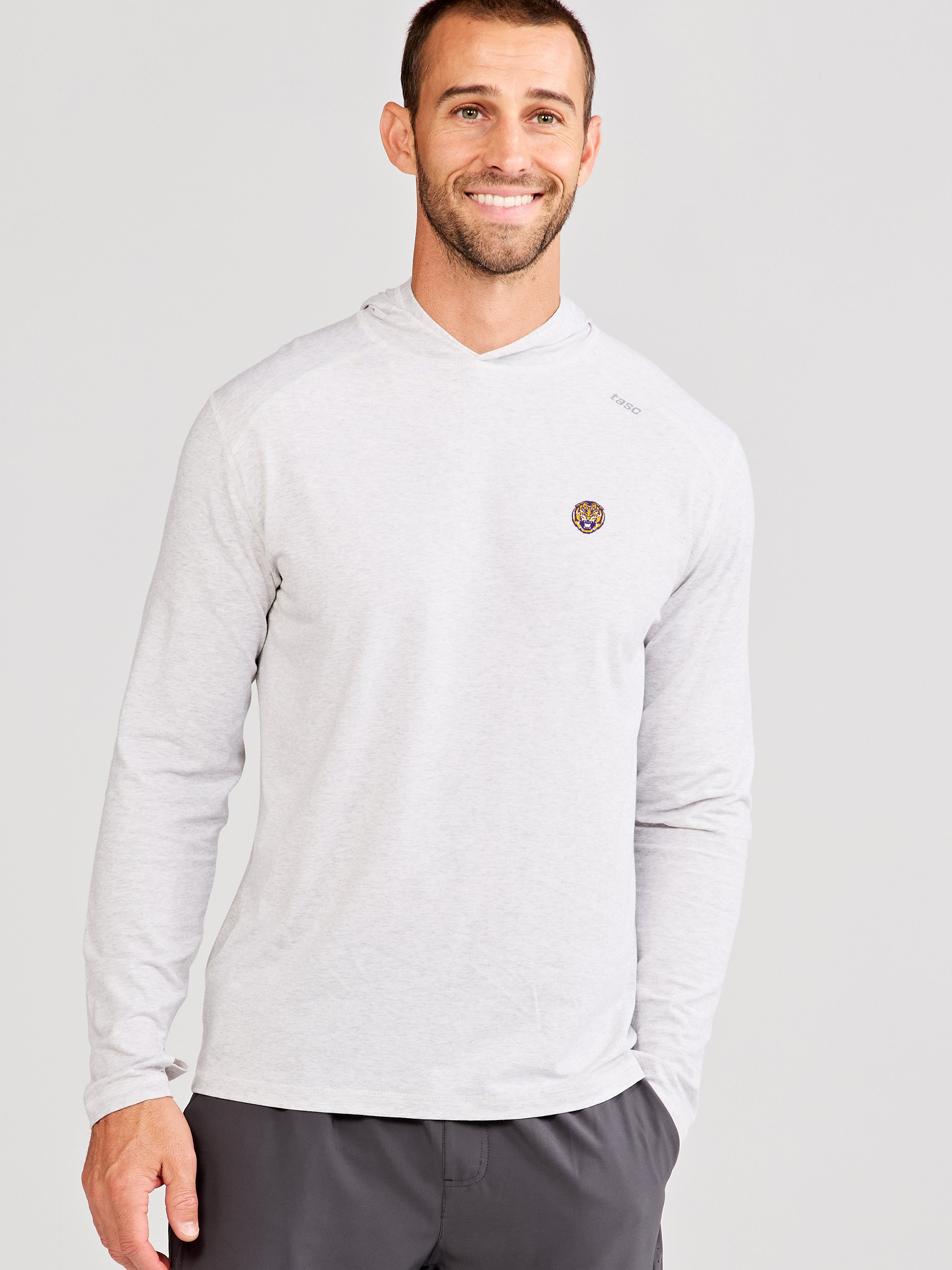 Carrollton Lightweight Hoodie - LSU - tasc Performance (MarbleHeather)