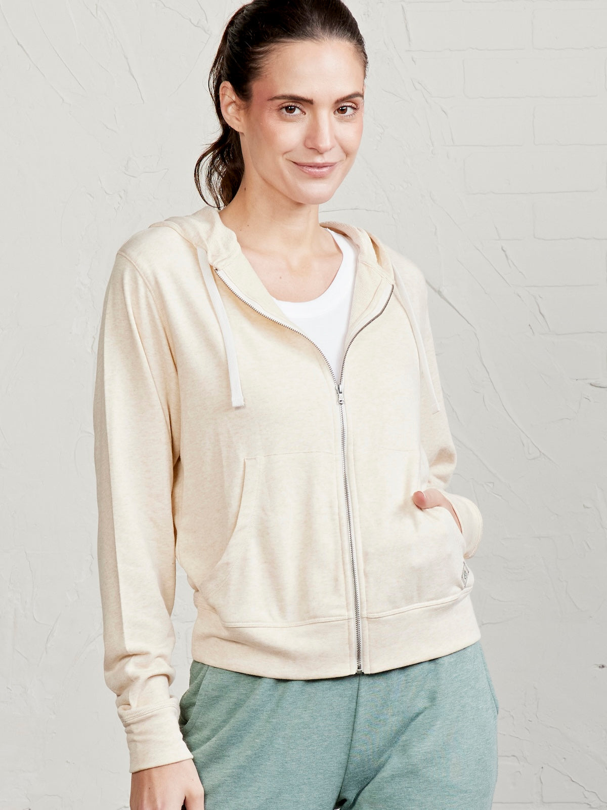 Stadium French Terry Full Zip Hoodie - tasc Performance (BirchHeather)