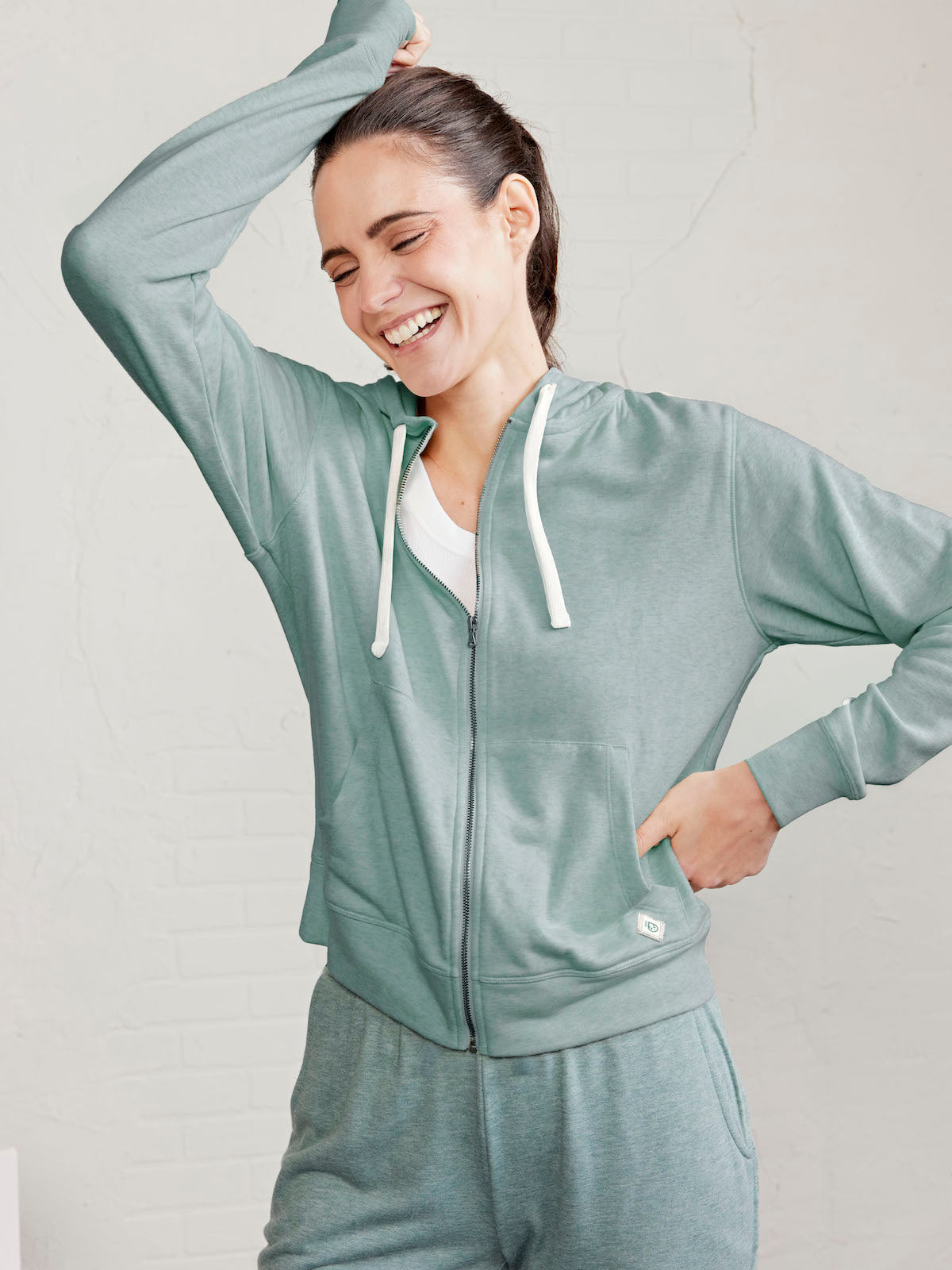 Stadium Frech Terry Full Zip Hoodie - tasc Performance (SageHeather)