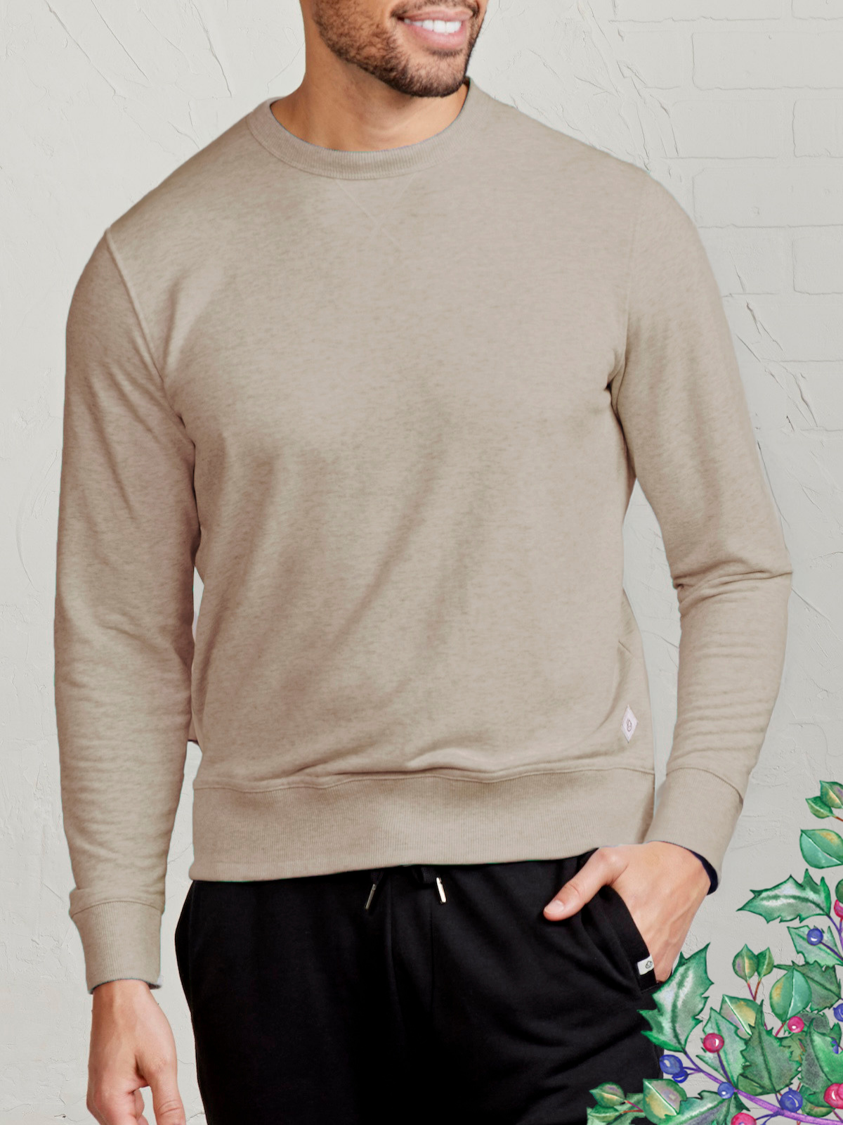 Stadium French Terry Sweatshirt - tasc Performance (GrayOakHeather)