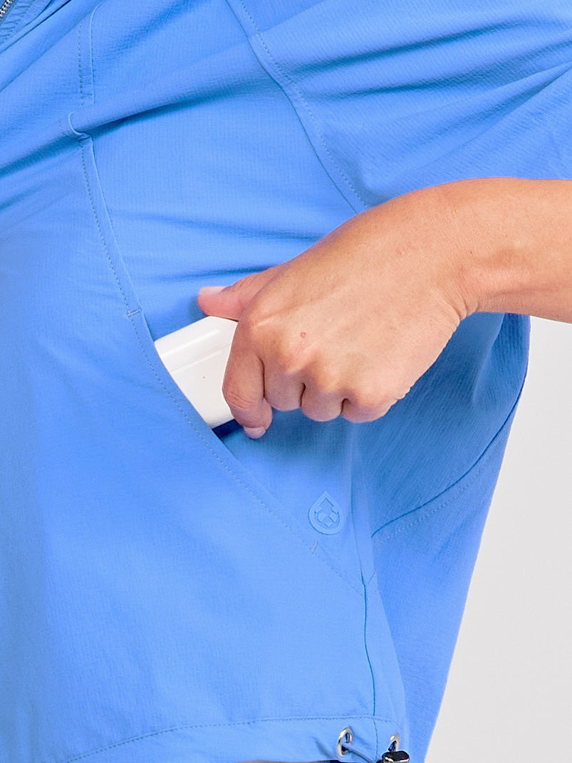 Jet Set Ruched Windbreaker - tasc Performance (BlueTopaz)