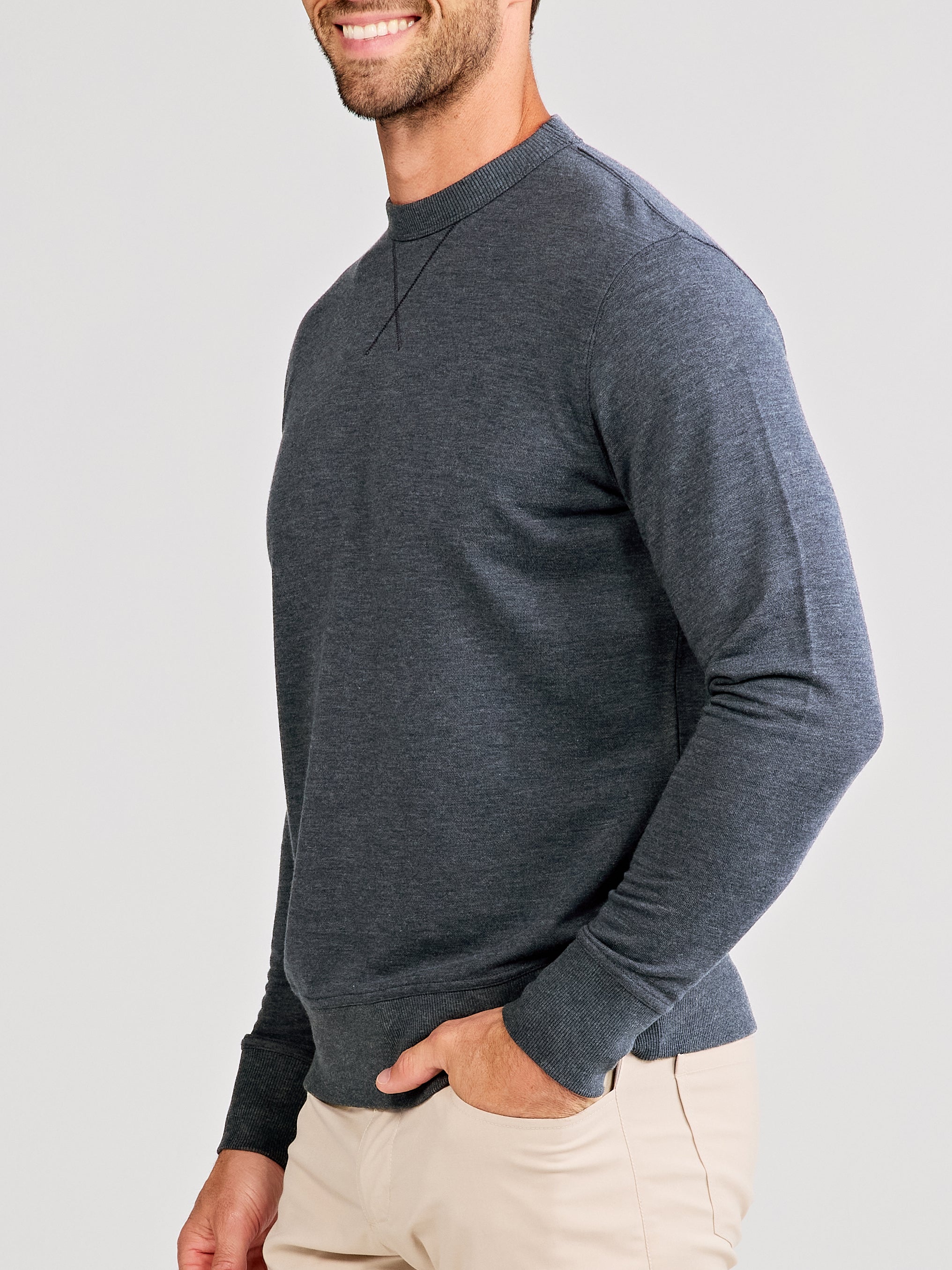 Stadium French Terry Sweatshirt - tasc Performance (IronHeather)