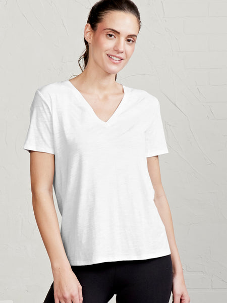 v neck dress t shirt Side Slit V-Neck Tee neck design with rolled sleeves Women V Neck T-shirt Dresses