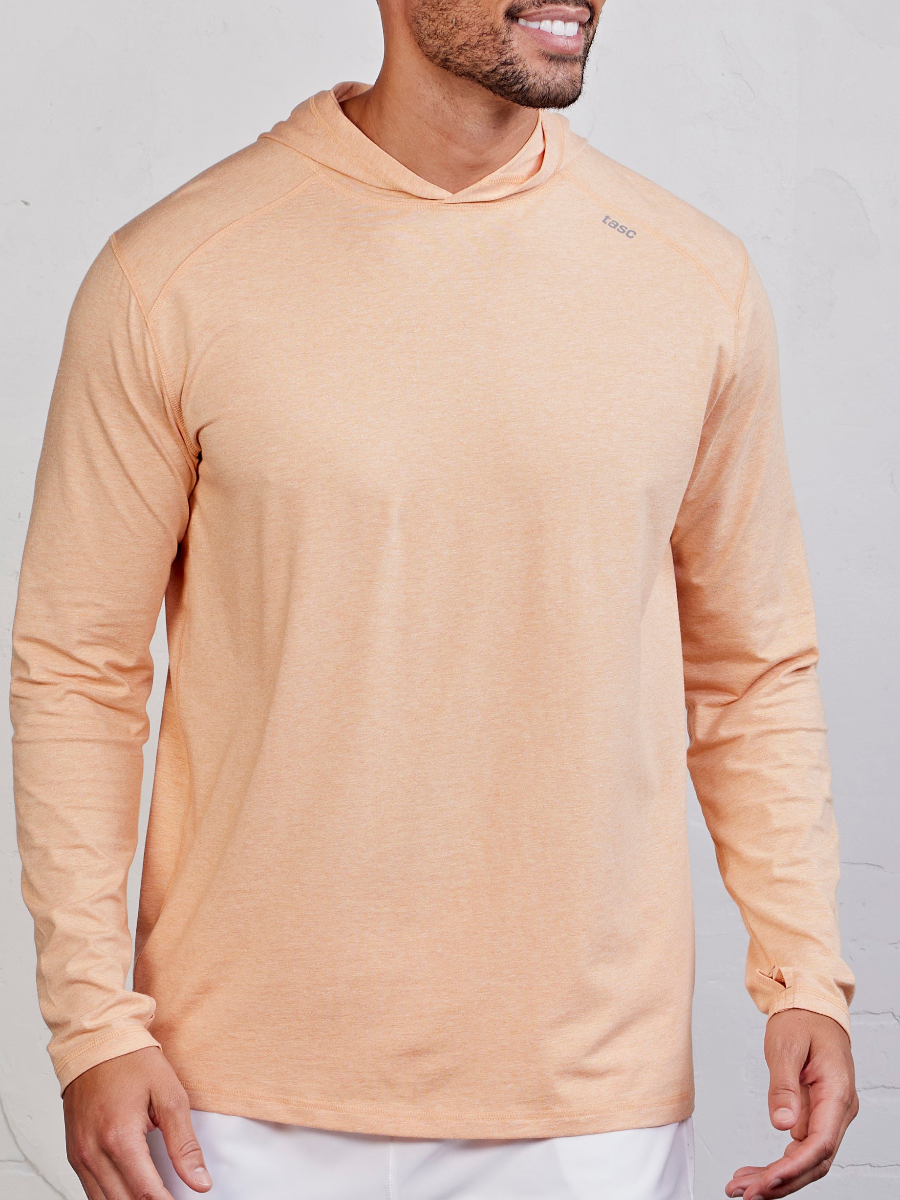 Carrollton Lightweight Hoodie - Jaspe Papaya – tasc Performance