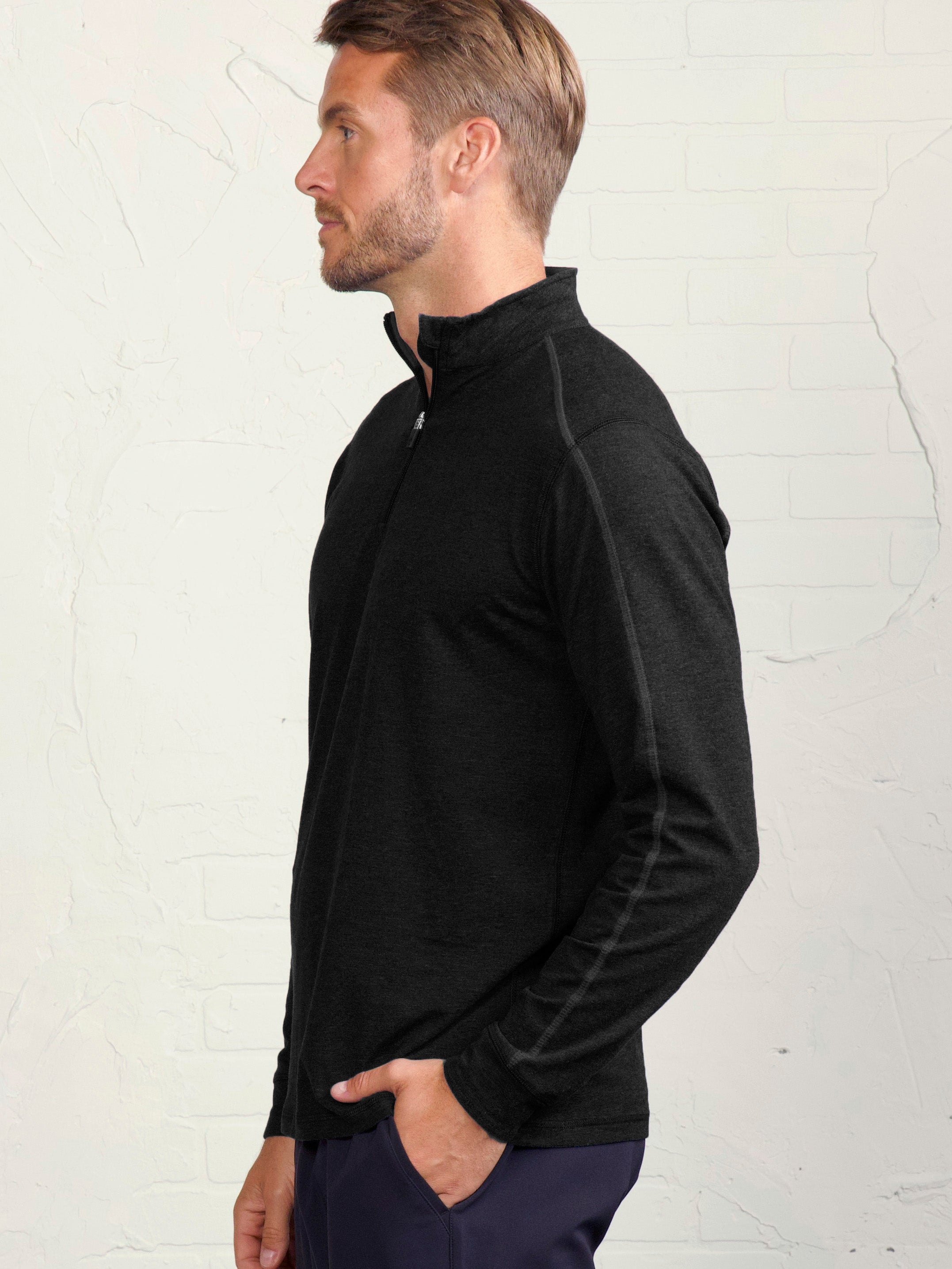 Carrollton 1/4 Zip - tasc Performance (Black/Gunmetal)