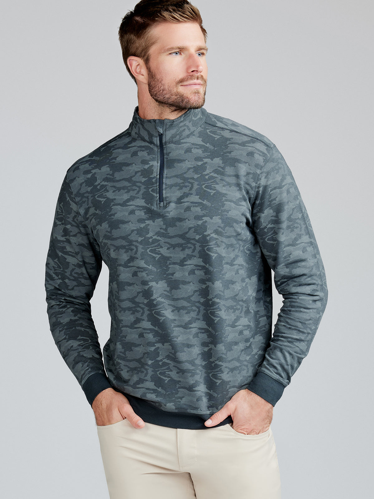 Cloud Golf Quarter Zip - tasc Performance (GunmetalCamo)