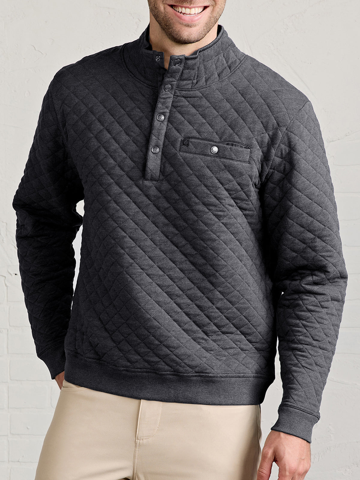 Newport Soft Quilt Pullover - tasc Performance (IronHeather)