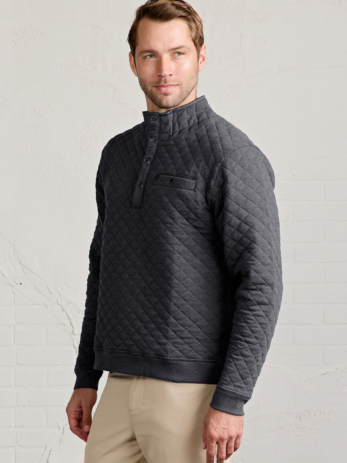 Newport Soft Quilt Pullover - tasc Performance (IronHeather)