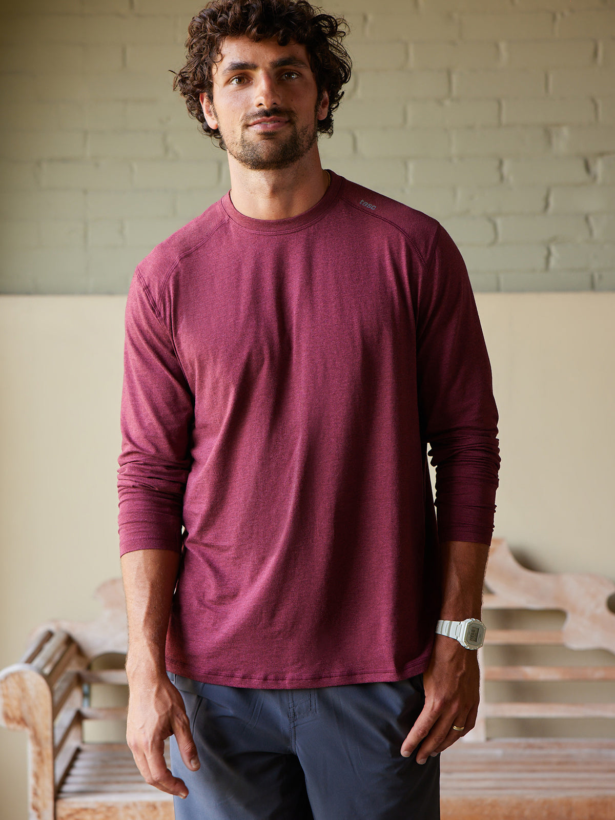 Carrollton Long Sleeve Fitness T-Shirt - tasc Performance (BrickHeather)