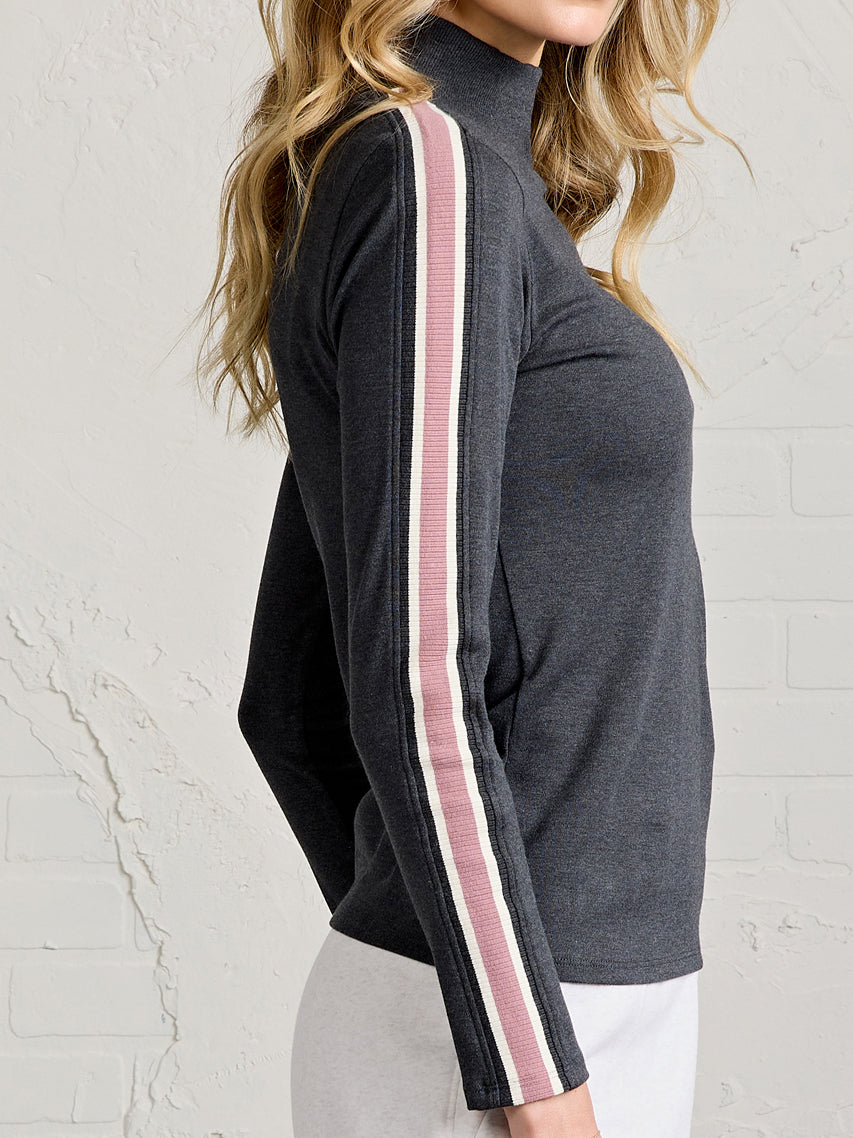 Apres turtleneck Sweater tasc Performance (IronHeather/Aurora)