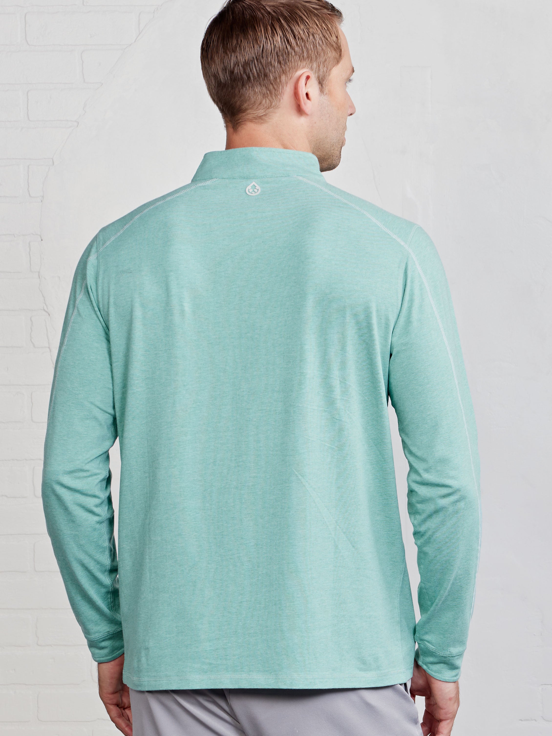 Carrollton Lightweight Quarter Zip Meadowbrook Heather/Marble