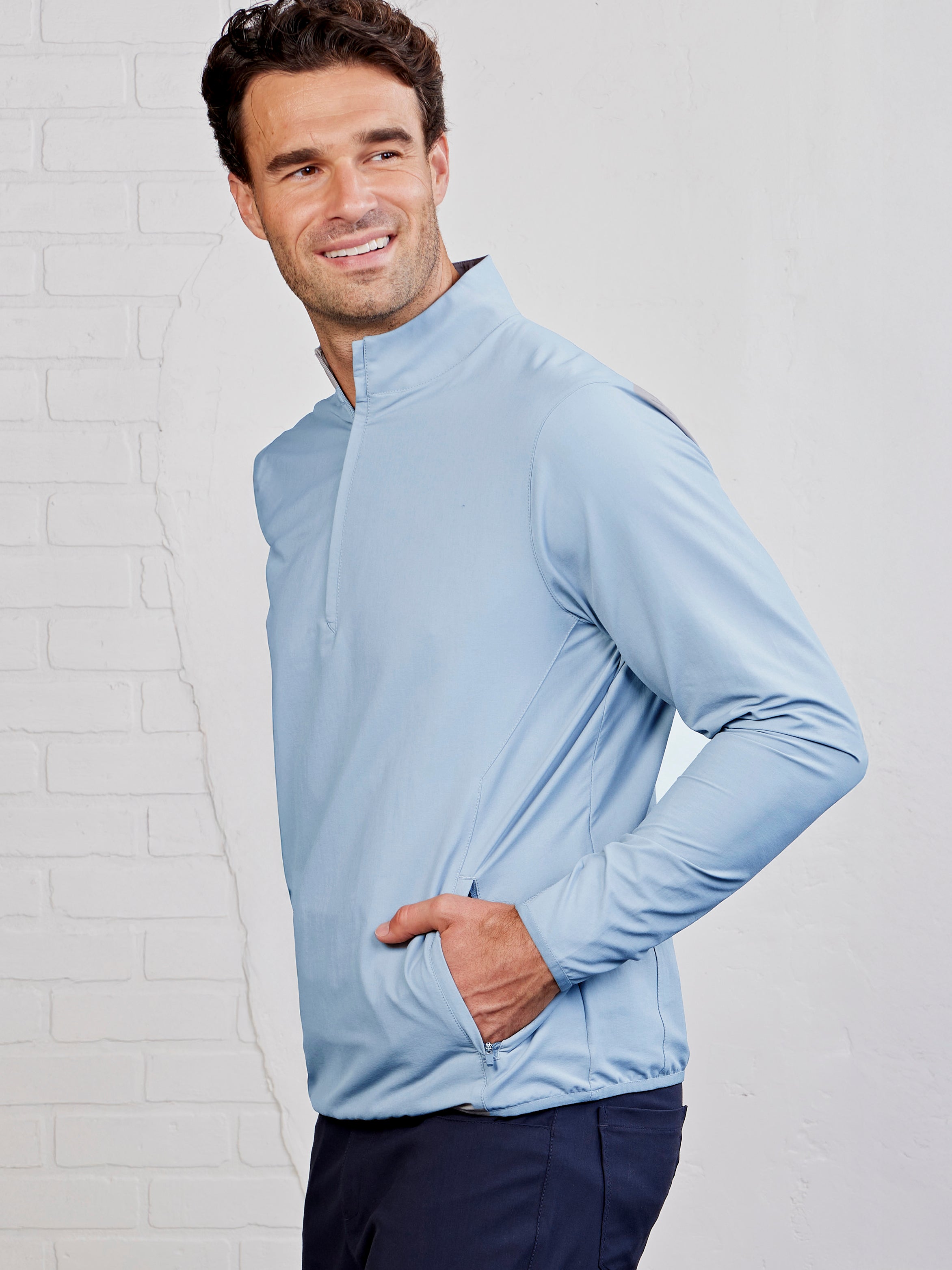 Monterey Performance Wind Quarter Zip - tasc Performance (HeritageBlue)