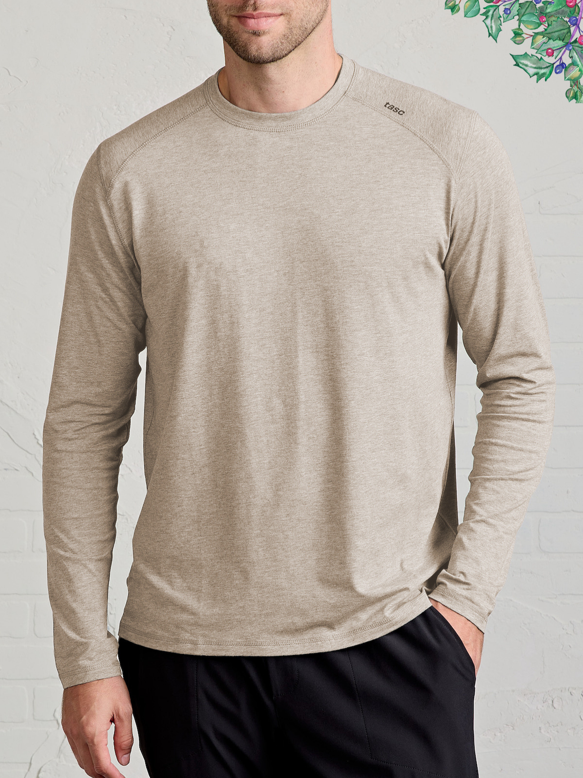 Carrollton Long Sleeve Fitness T-Shirt tasc Performance (GrayOakHeather)