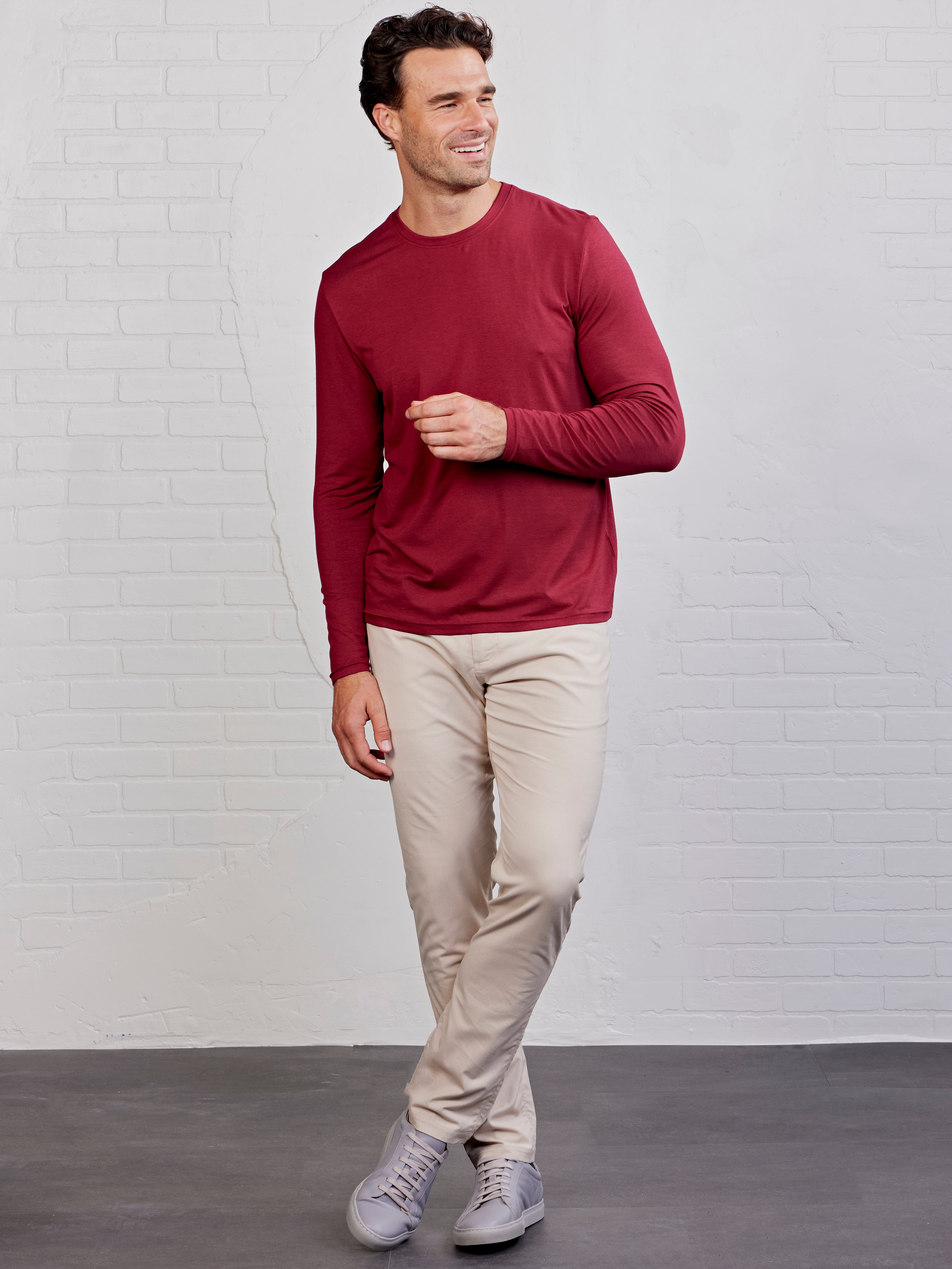 Pimaluxe Long Sleeve T-Shirt - tasc Performance (Cherrywood)