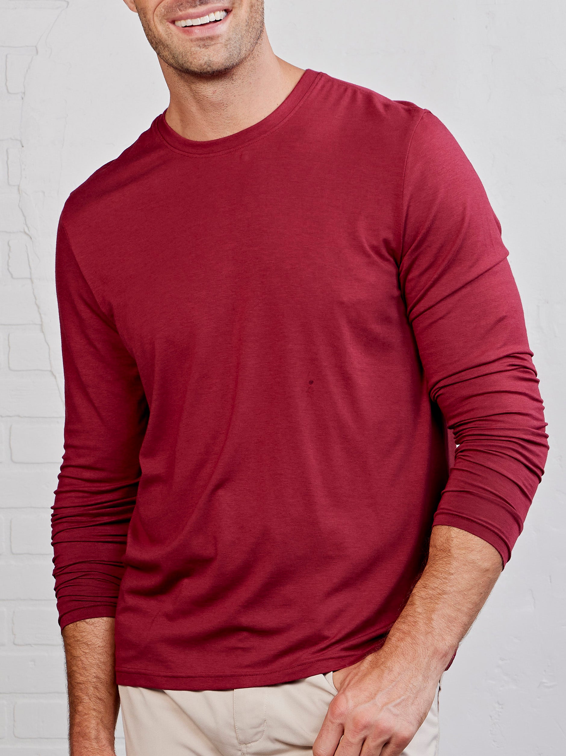 Pimaluxe Long Sleeve T-Shirt - tasc Performance (Cherrywood)