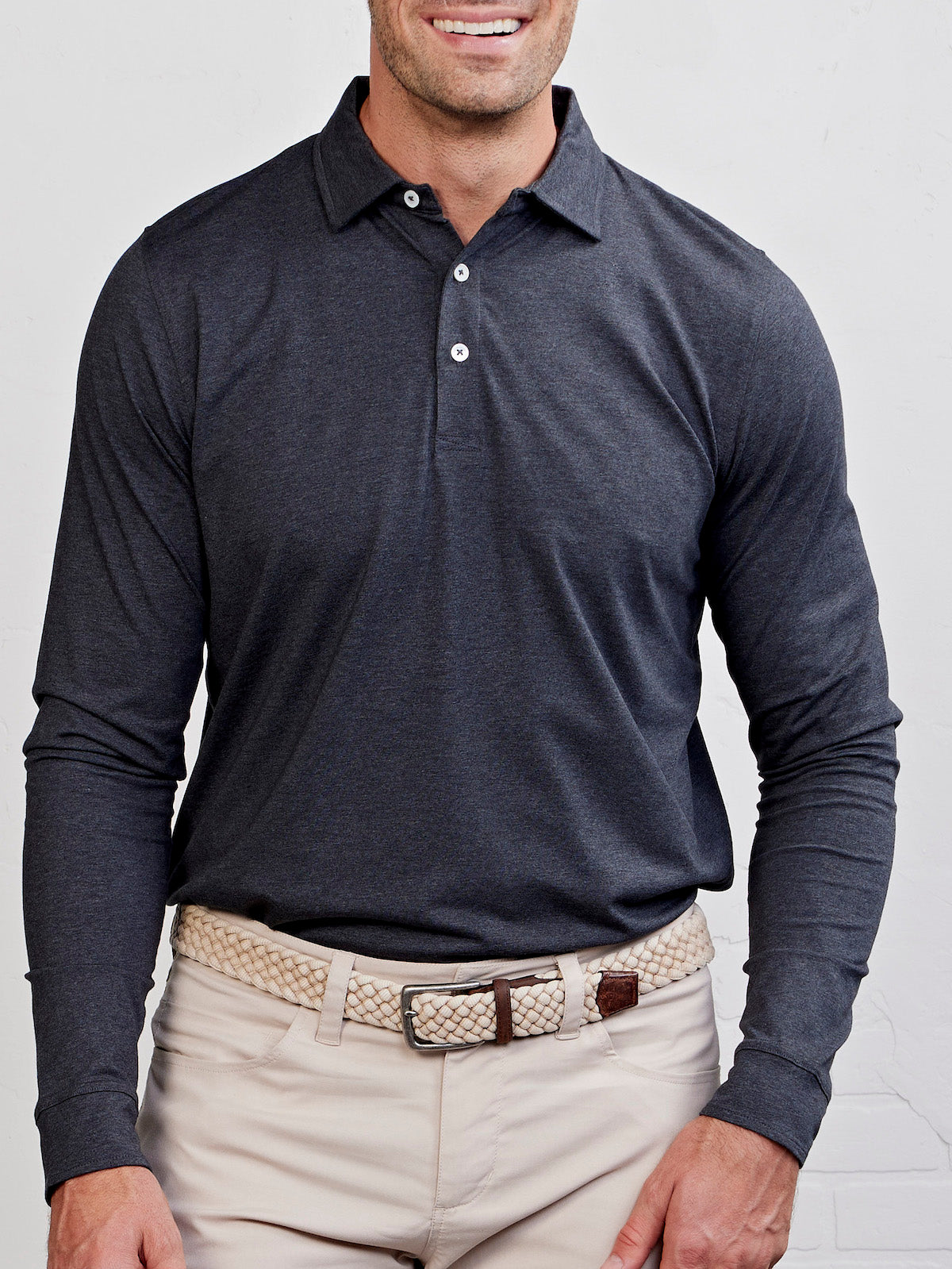 Westport Long Sleeve Polo - tasc Performance (IronHeather)