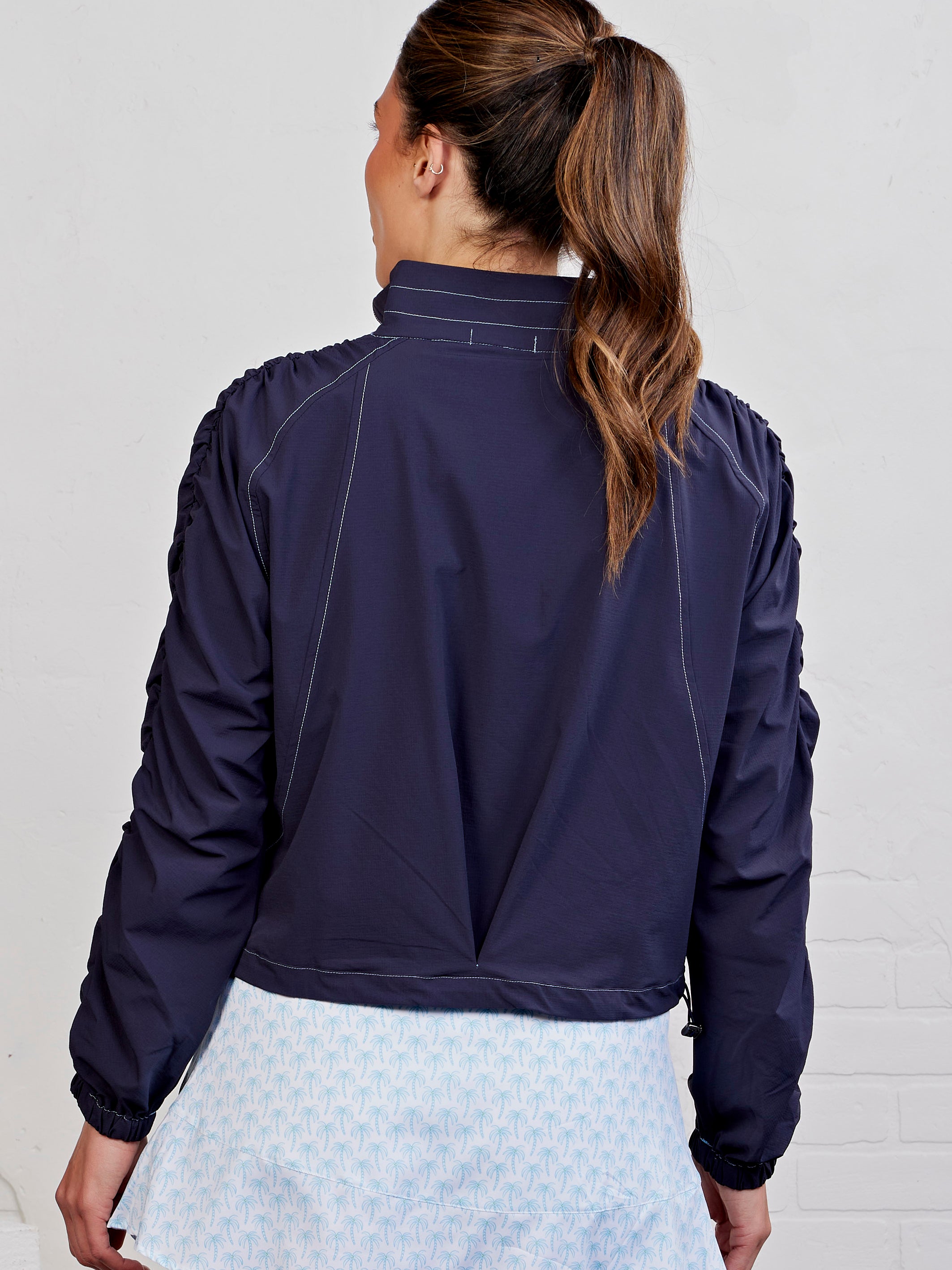 Jet Set Ruched Windbreaker - tasc Performance (ClassicNavy/TropicalBlue)
