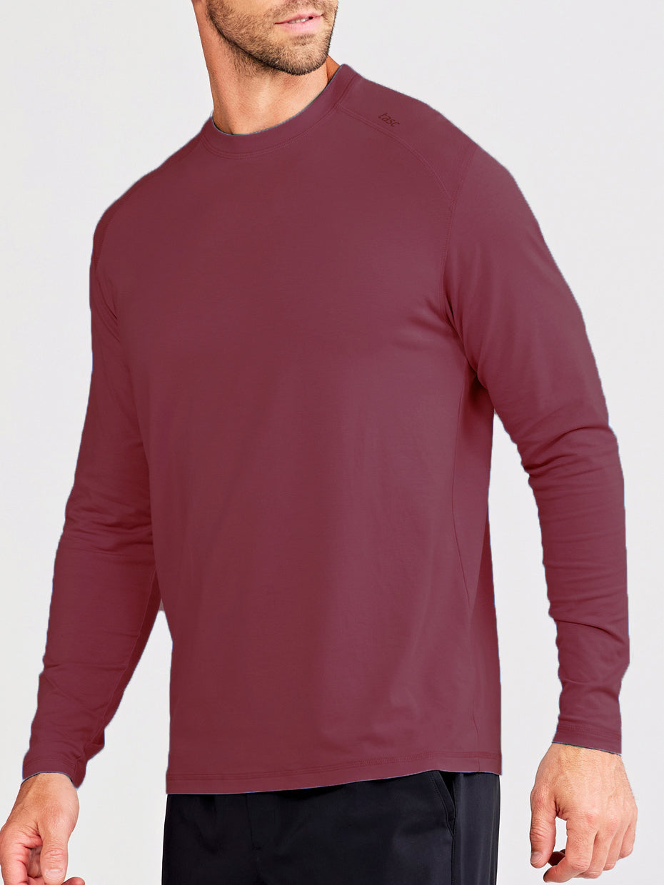 Carrollton Long Sleeve Fitness T-Shirt - tasc Performance (Maroon)