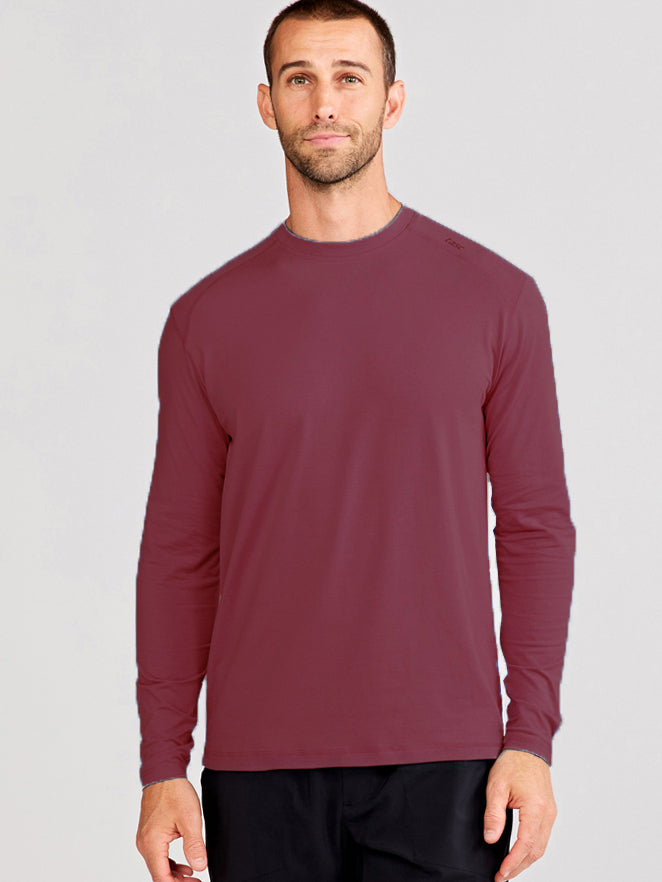 Carrollton Long Sleeve Fitness T-Shirt - tasc Performance (Maroon)