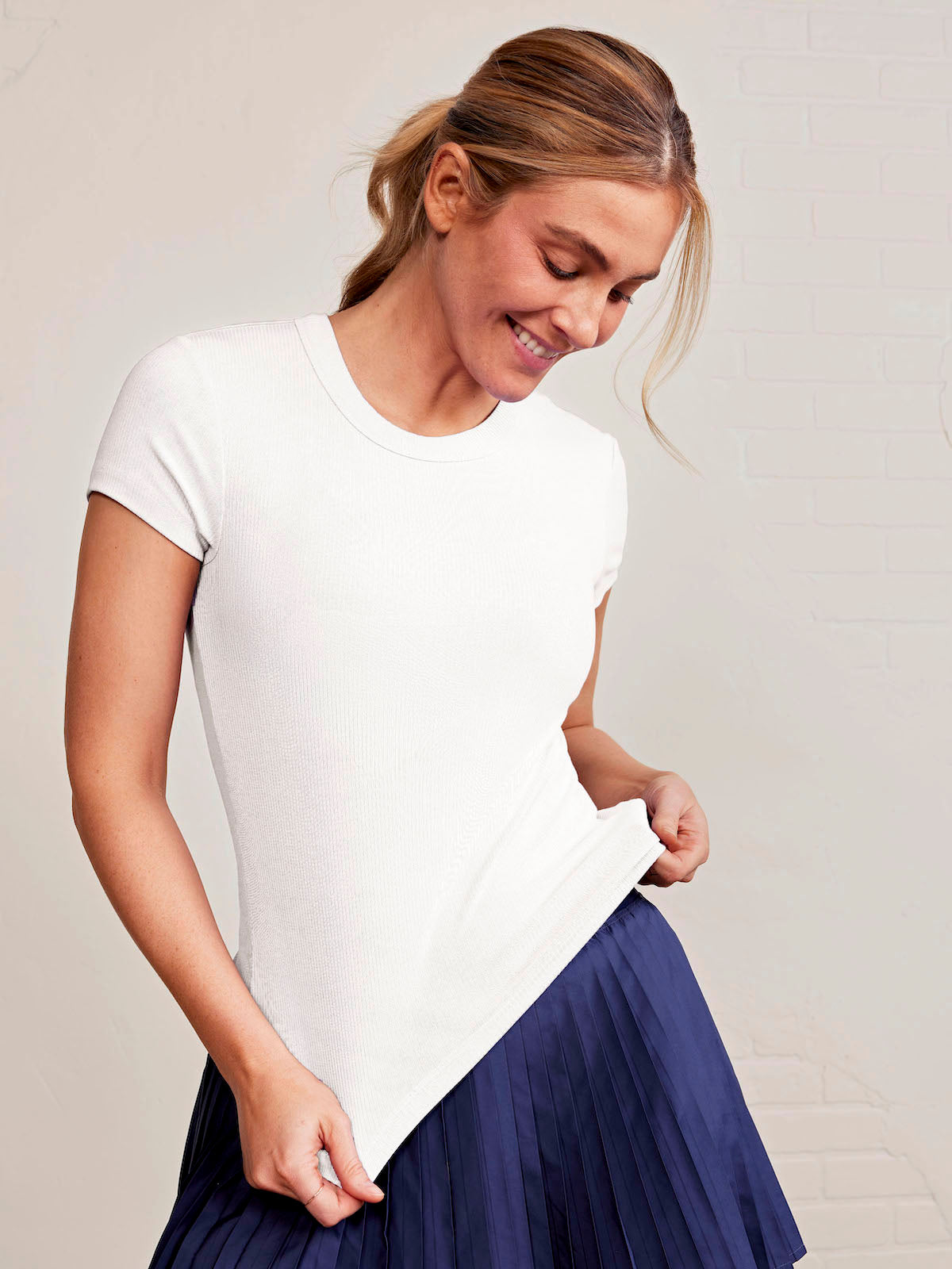 Microluxe Rib Short Sleeve - tasc Performance (White)