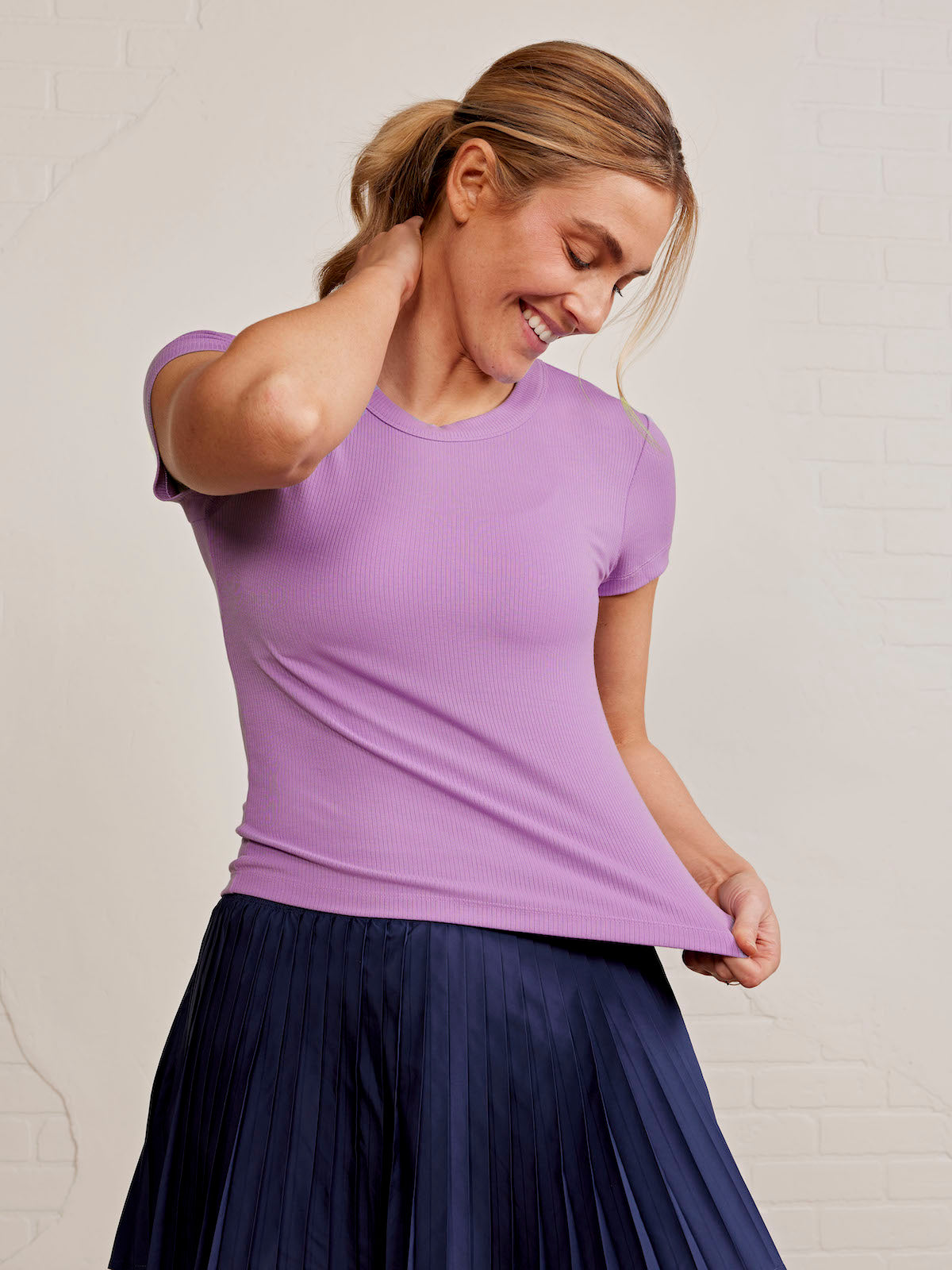Microluxe Rib Short Sleeve - tasc Performance (Passionfruit)
