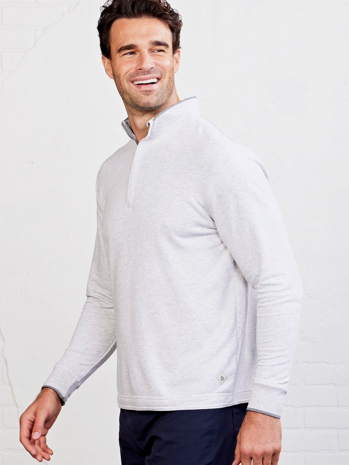 tasc Stadium French Terry Quarter Zip (MarbleHeather)