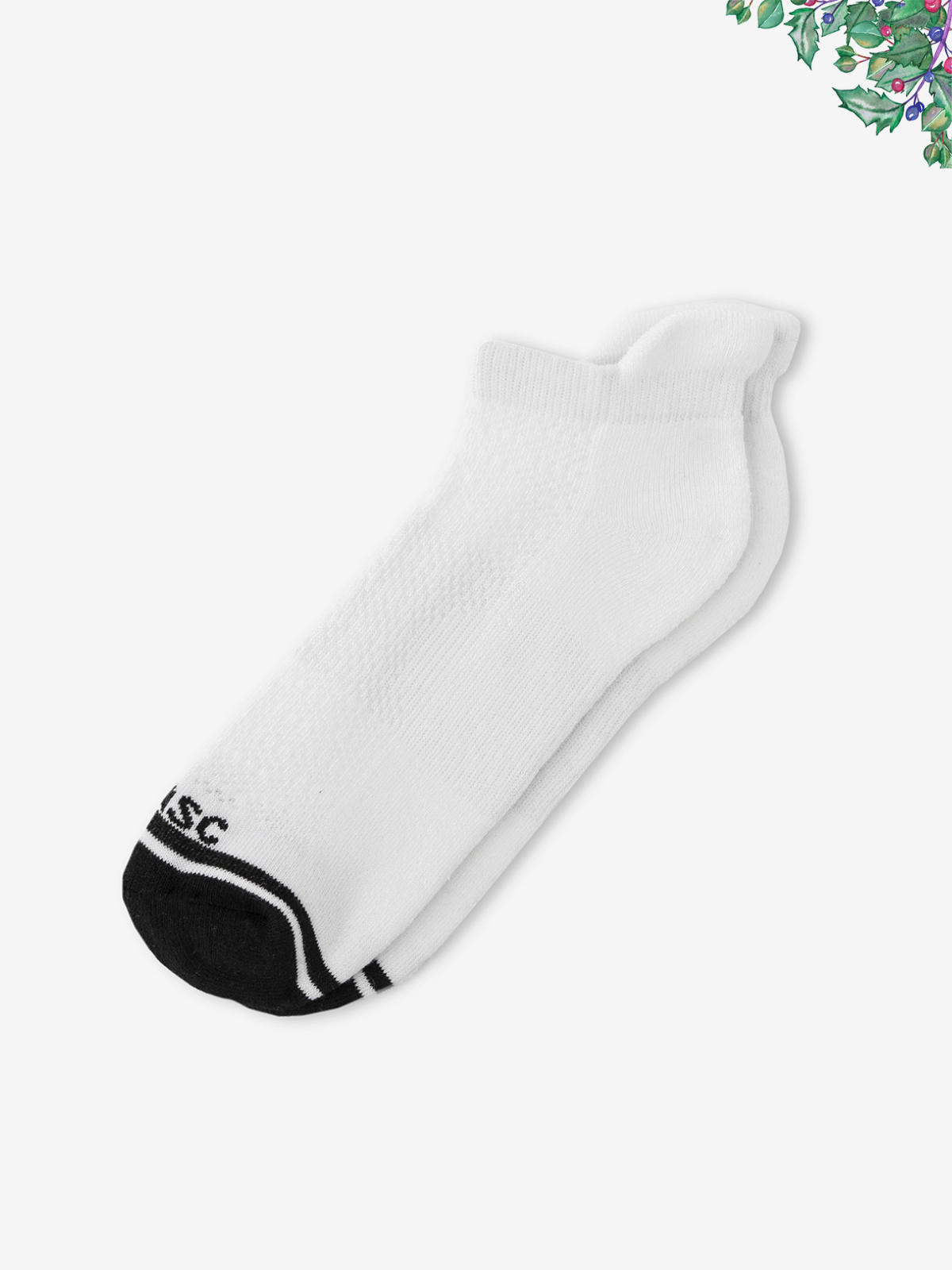 Bambare Bamboo Tabbed Sock 2-Pack (White)