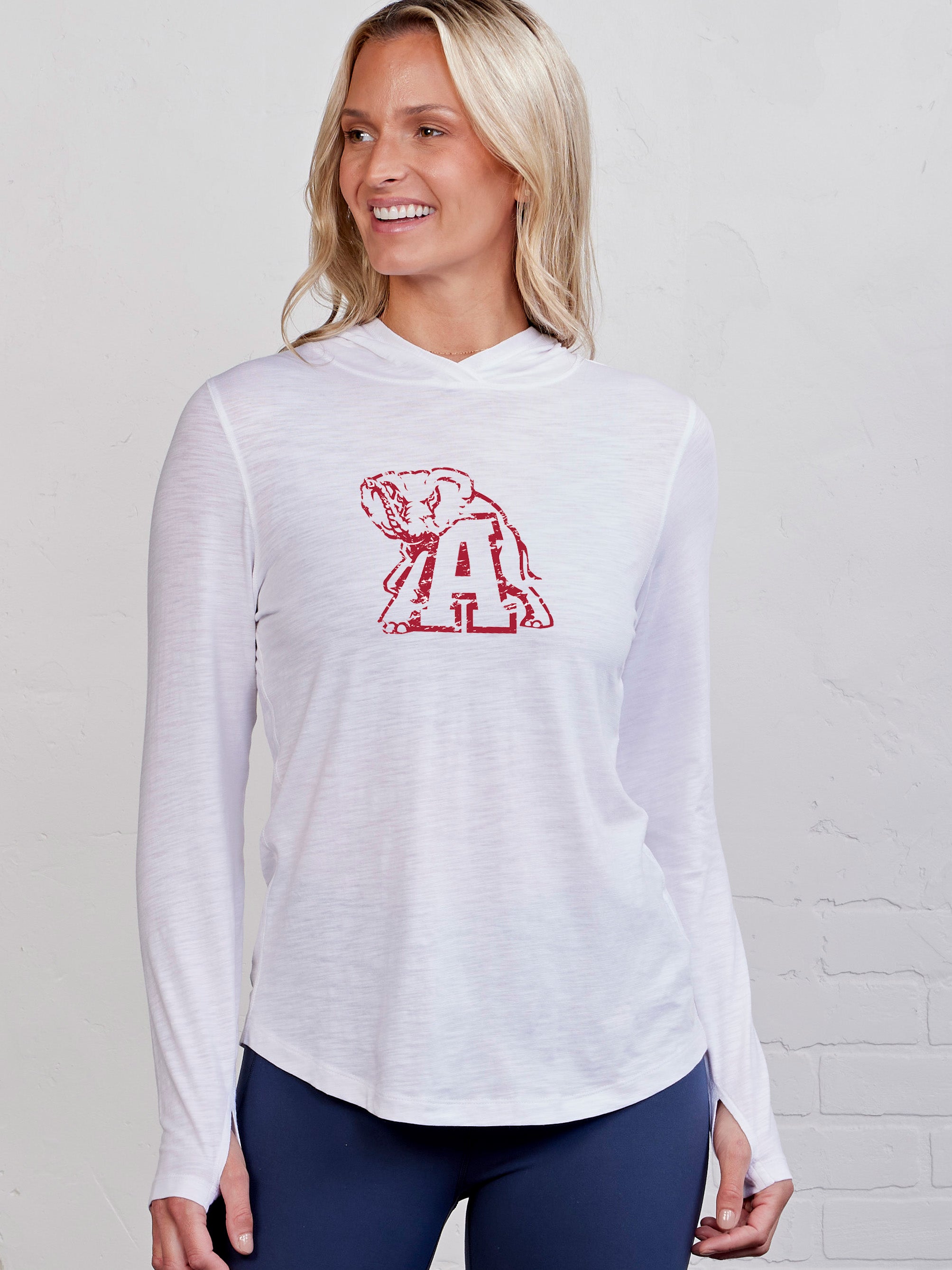 Recess Lightweight Hoodie - Alabama - tasc Performance (White)