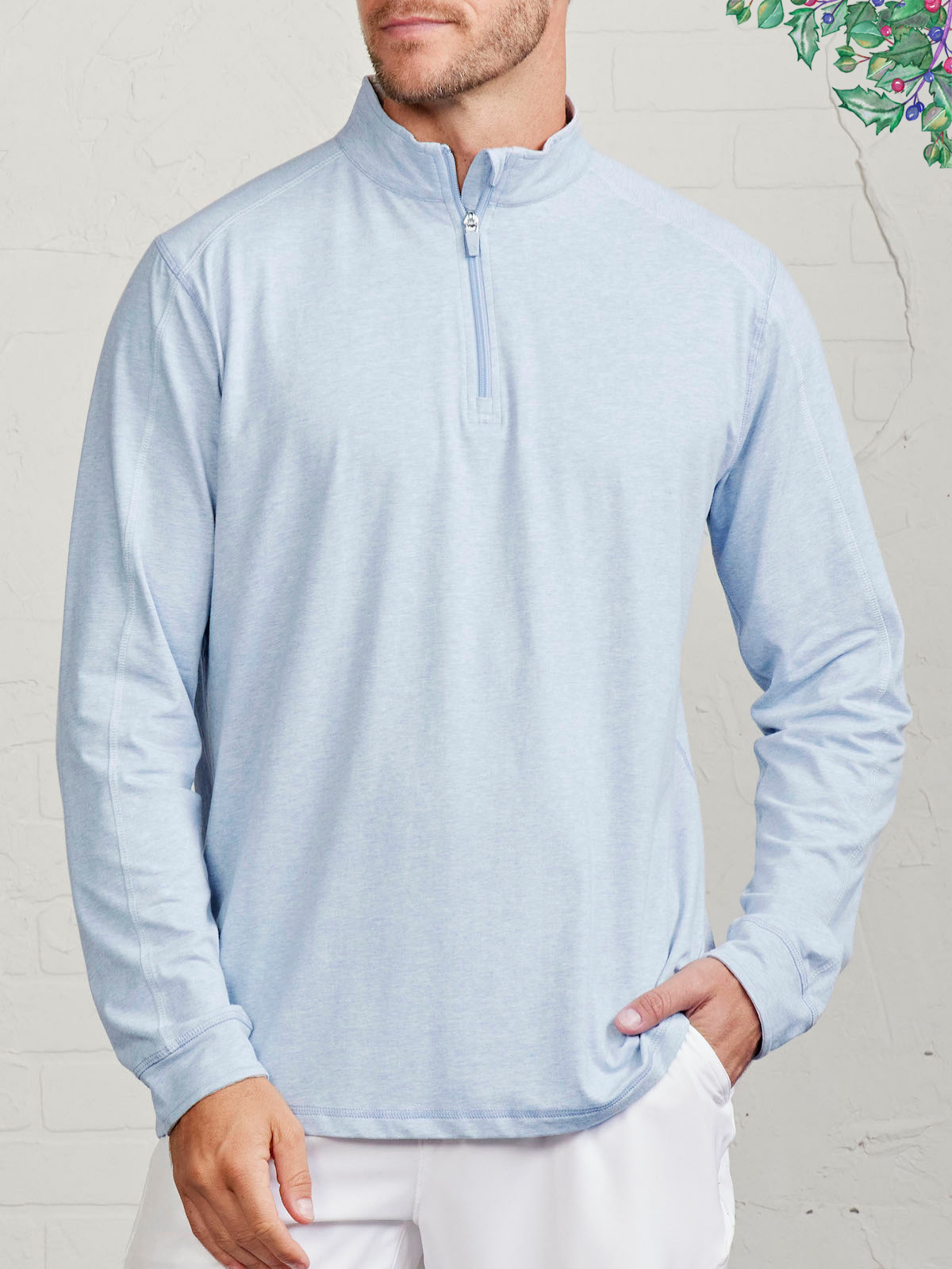 Carrollton Lightweight Quarter Zip tasc Performance (CloudHeather/MarbleHeather)