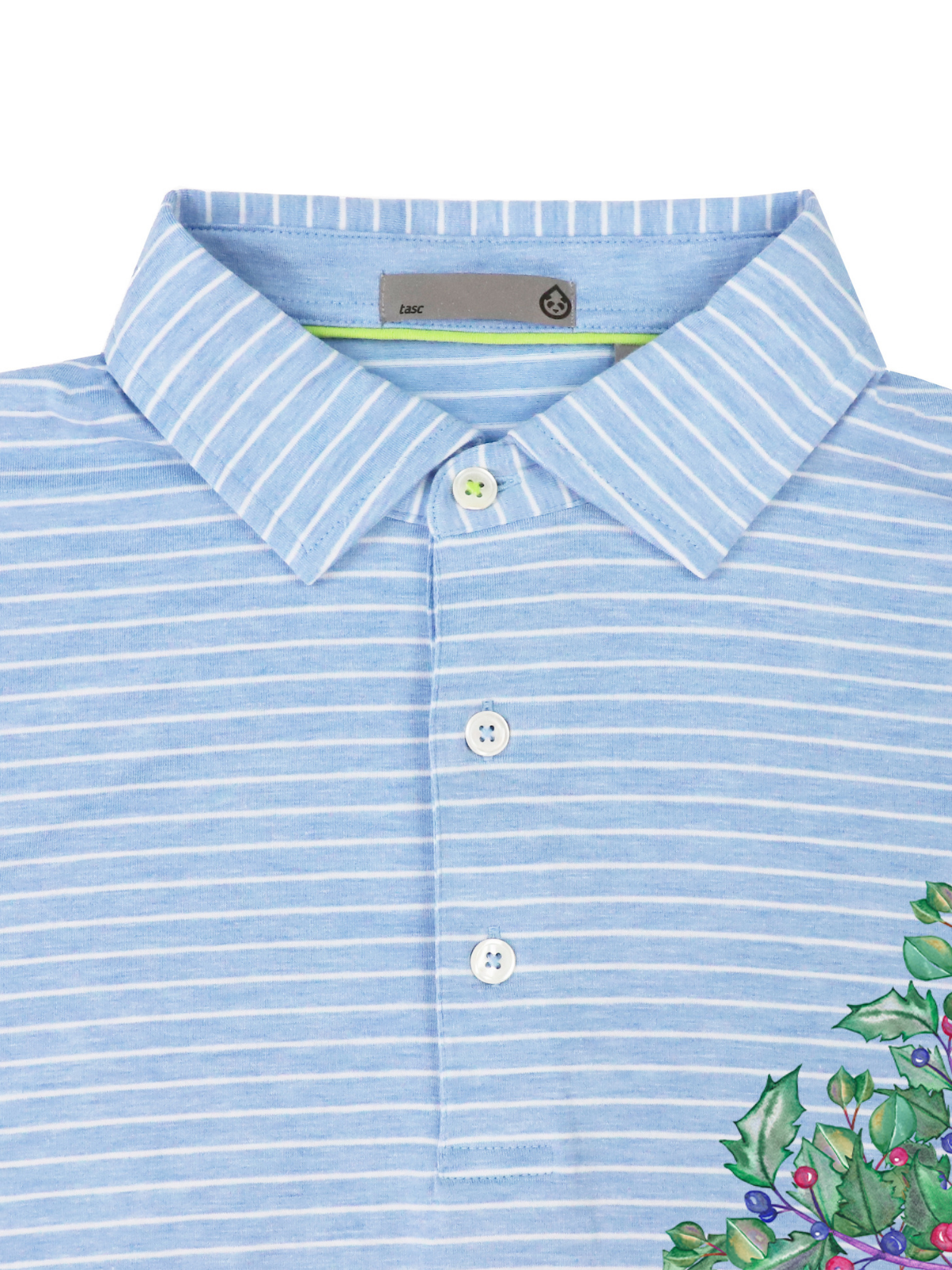 Cloud Lightweight Polo Brookline Stripe - tasc Performance (PolarHeather/White)