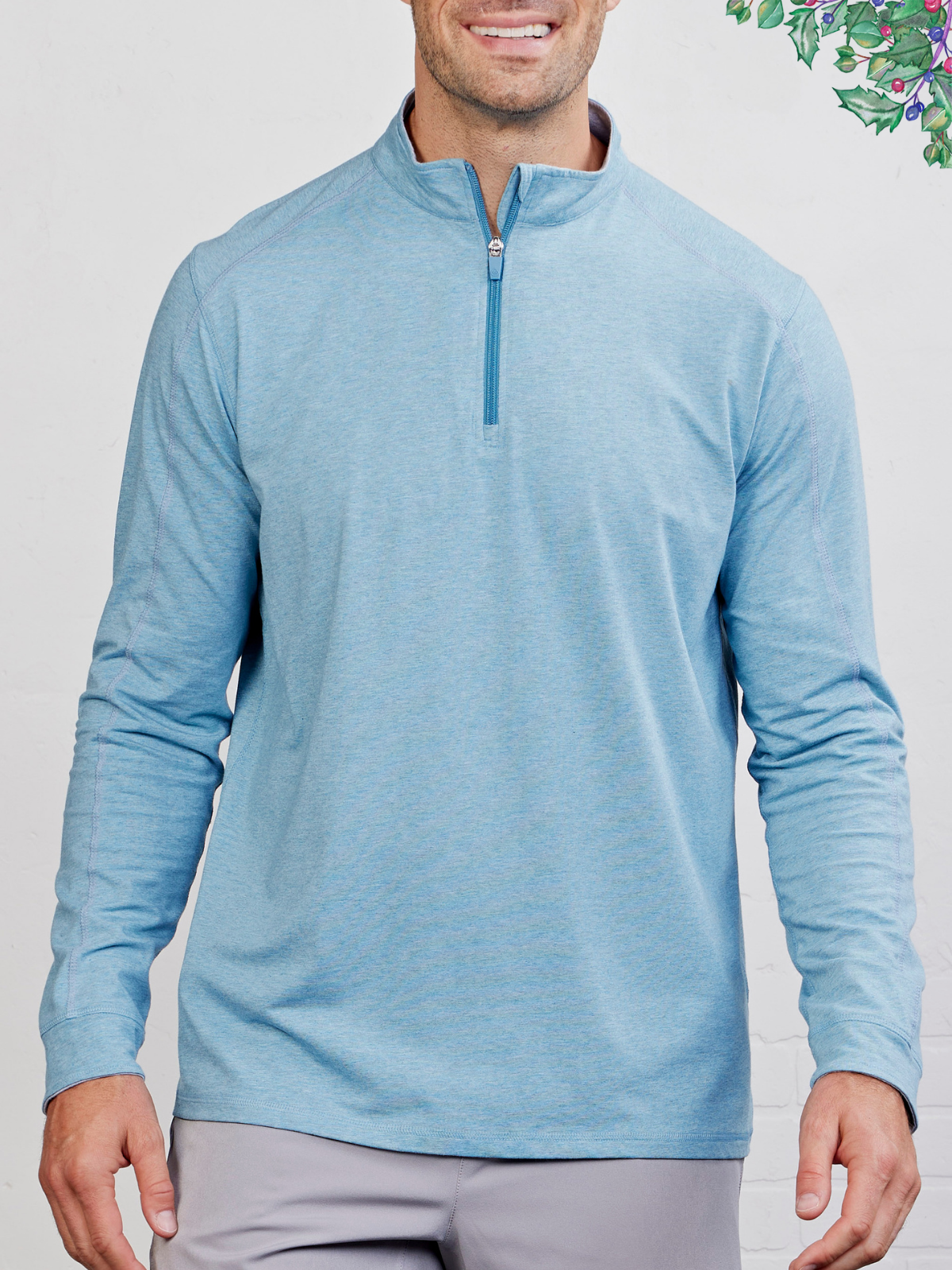Carrollton 1/4 Zip - tasc Performance (GeyserHeather)