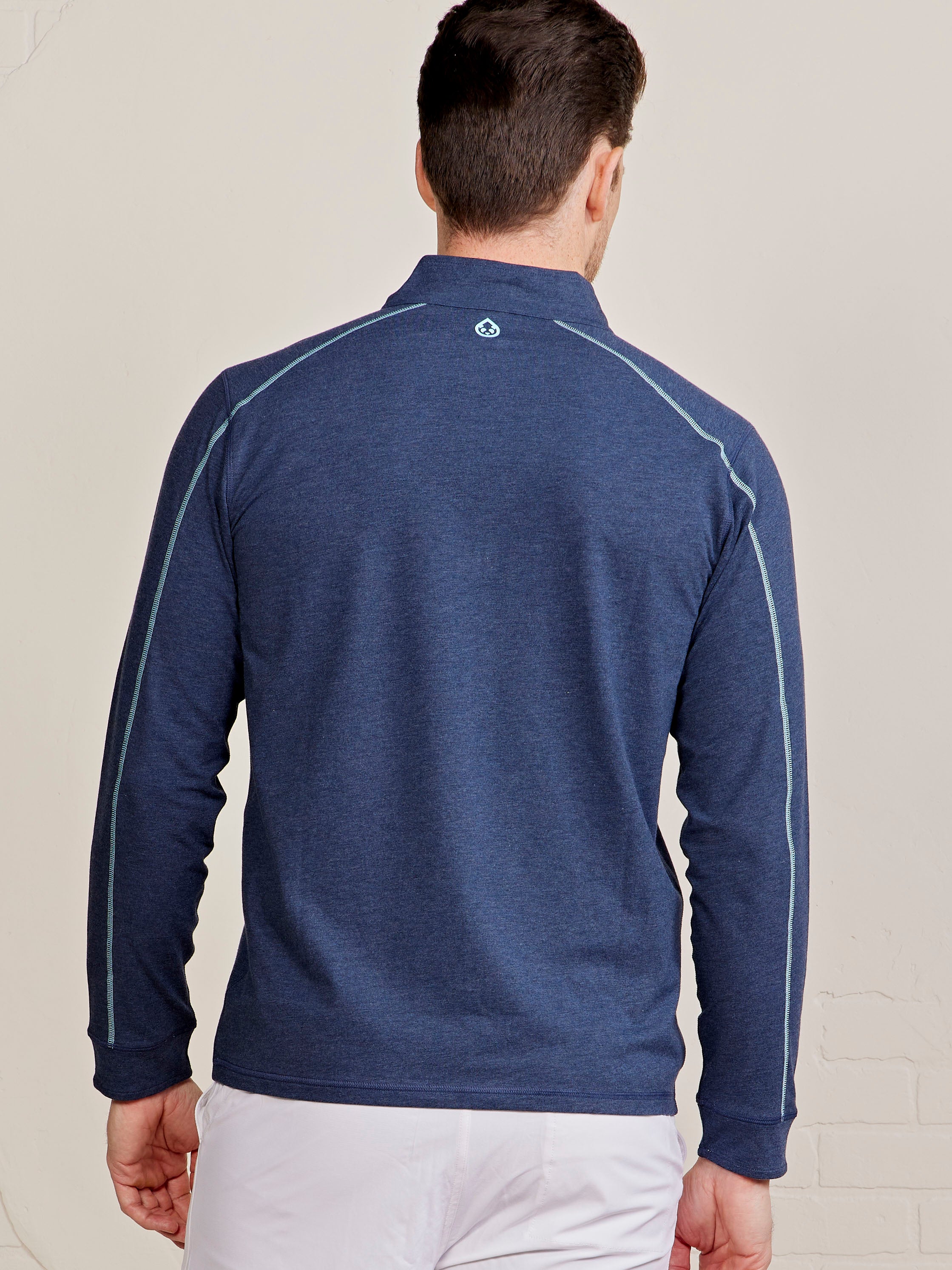 Carrollton Lightweight Quarter Zip 0- tasc Performance (ClassicNavyHeather/WaterfallHeather)