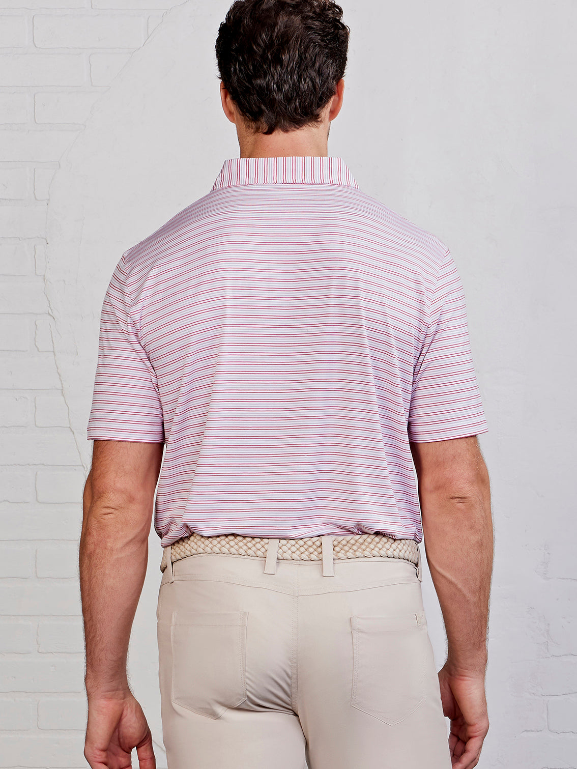 Cloud Polo - Racing Red Doral Stripe – tasc Performance