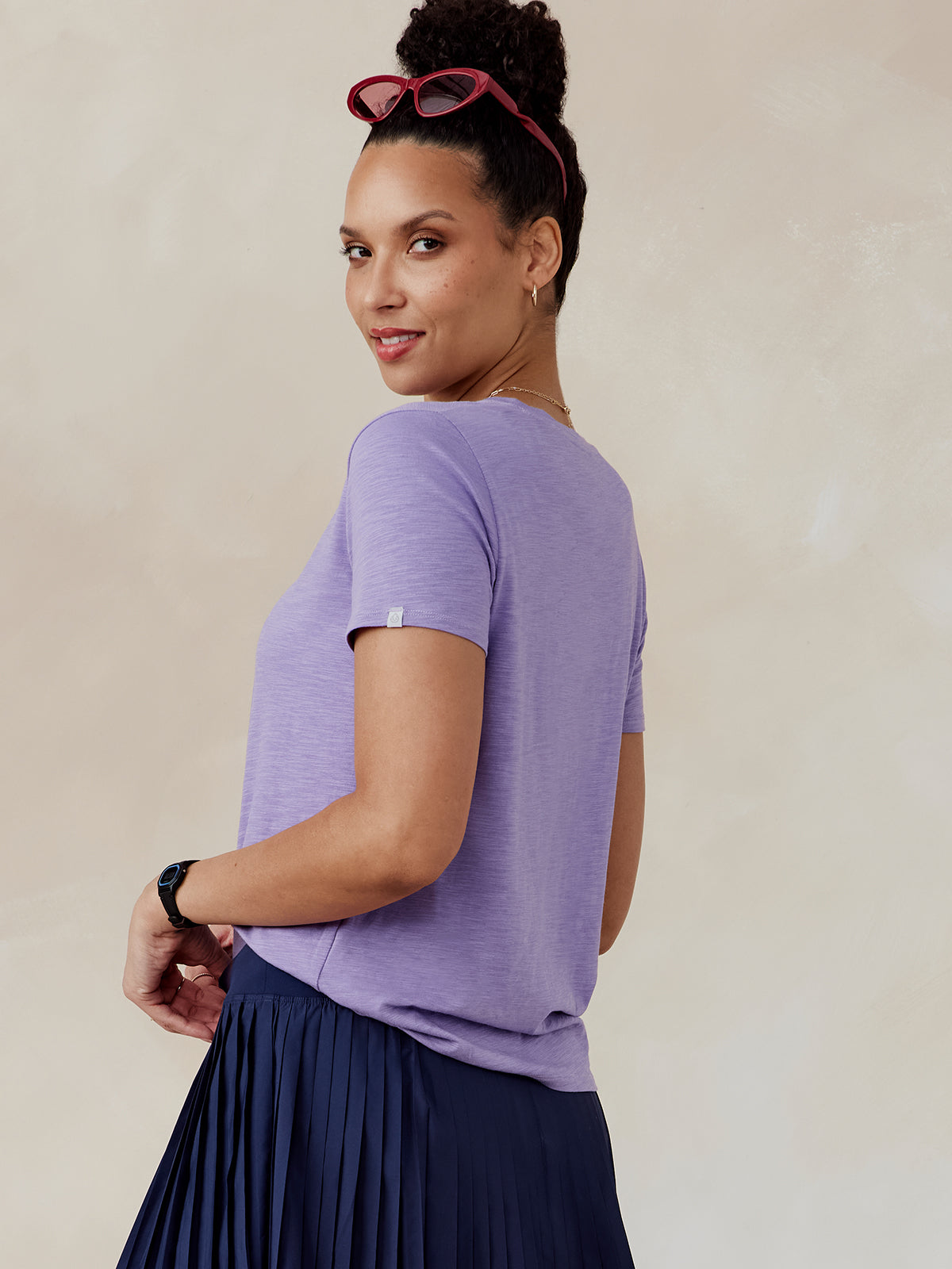 tasc All Day V-Neck T (MoonlightLavender)