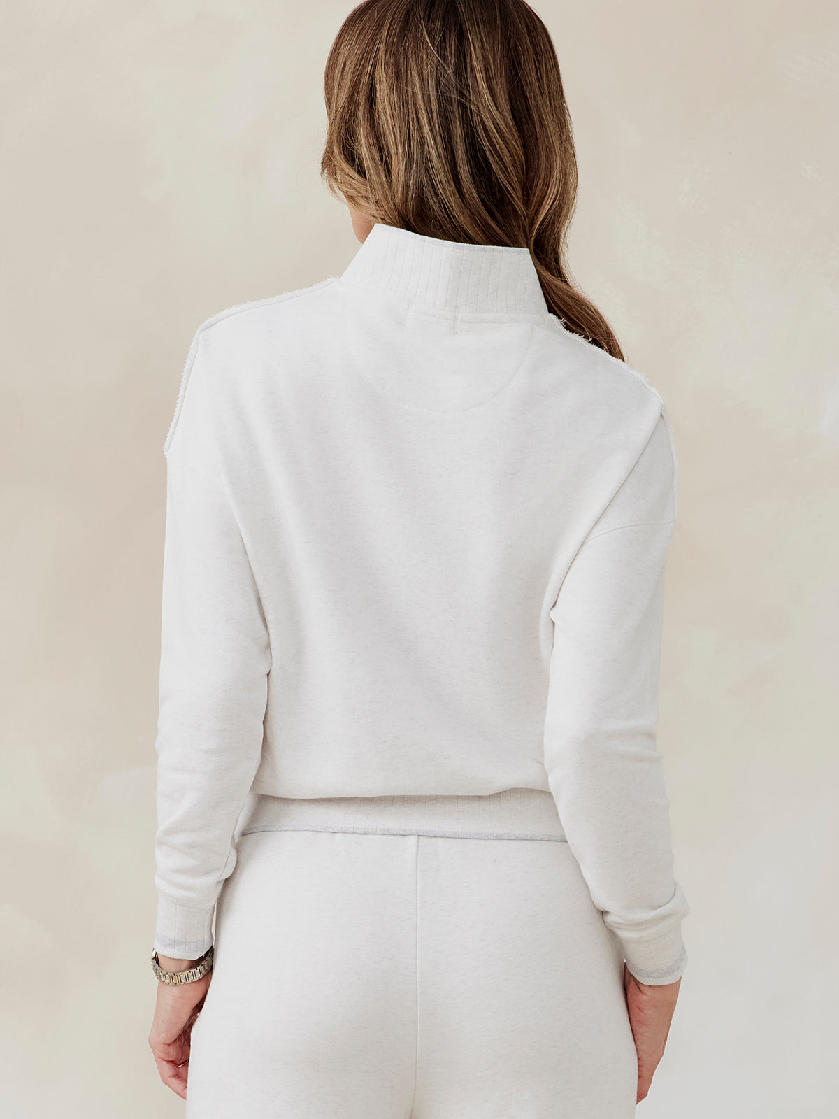 tasc Stadium French Terry Half Zip (CoconutHeather)