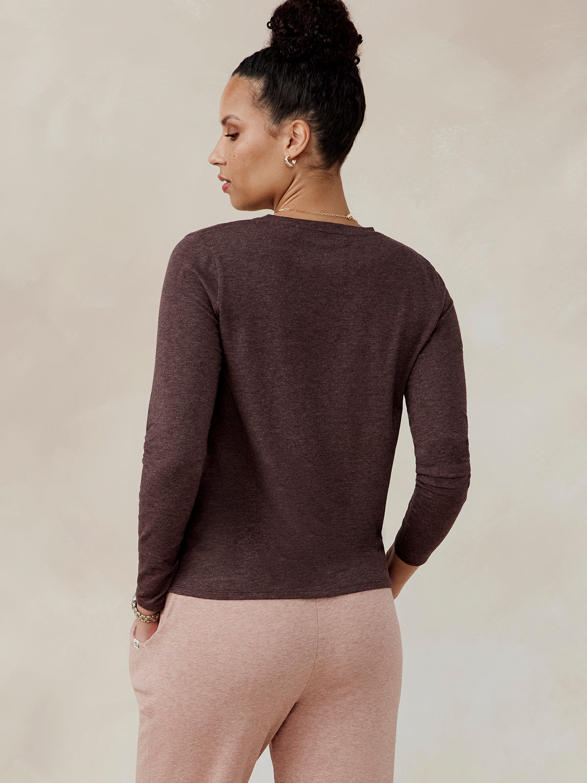 tasc All Day Long Sleeve Shirt (MochaHeather)