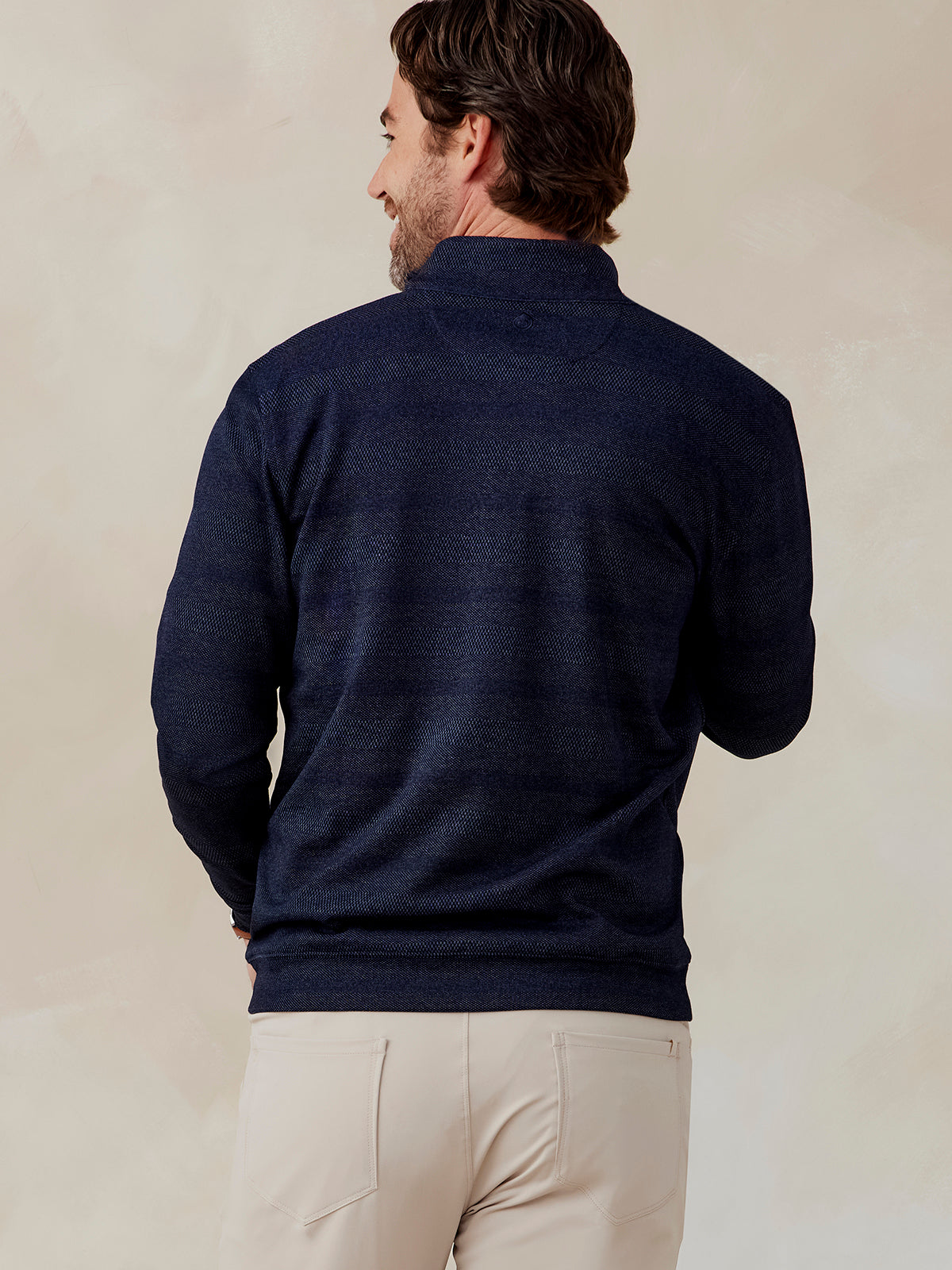 tasc Crest Jacquard Quarter Zip (Navy) 