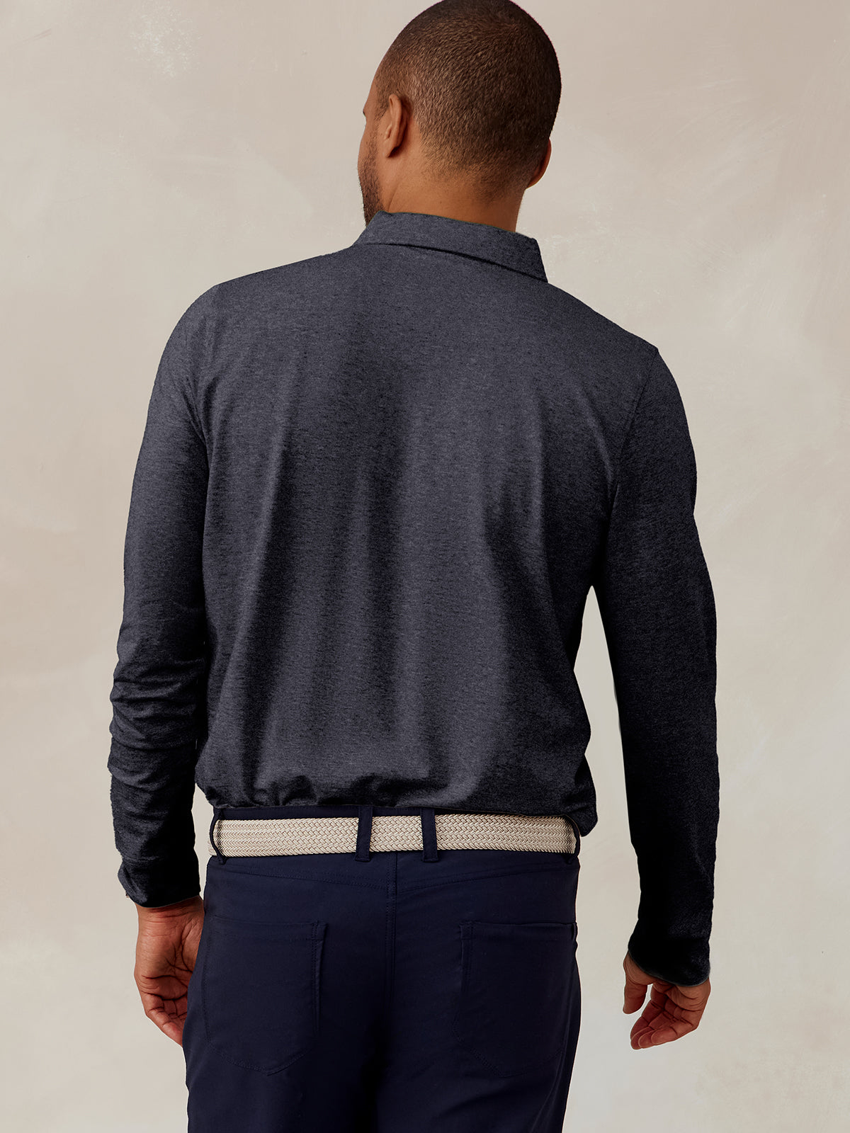 tasc Westport Long Sleeve Polo (IronHeather)