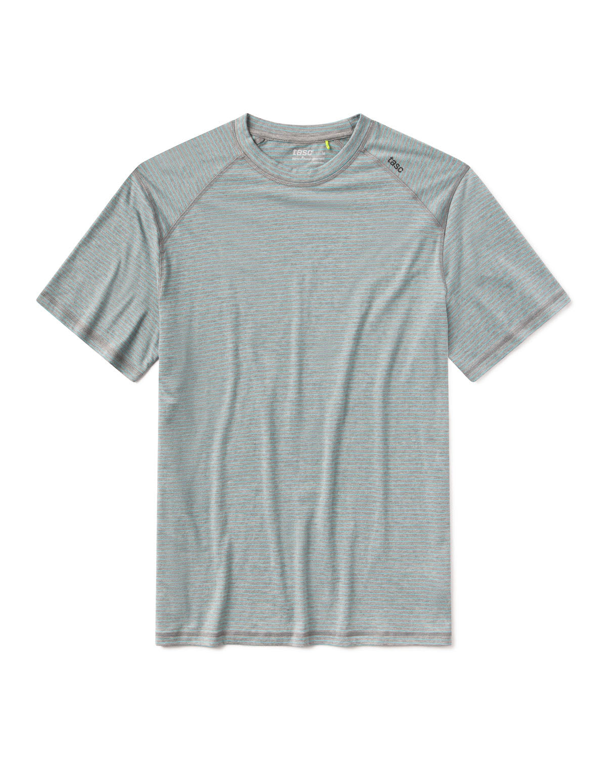 Carrollton Fitness T-Shirt - Mini Stripe - tasc Performance (HeatherGray/Arctic)